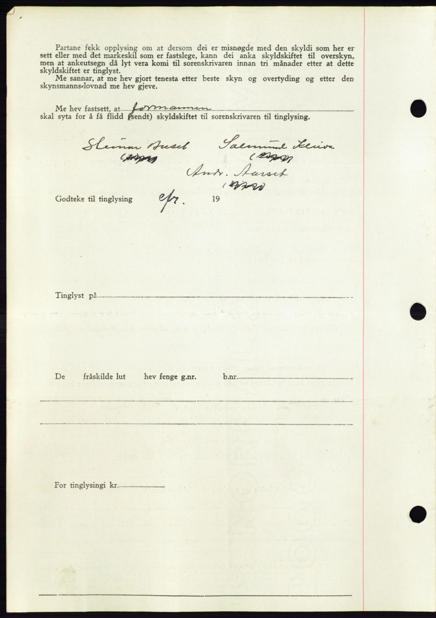 Søre Sunnmøre sorenskriveri, AV/SAT-A-4122/1/2/2C/L0071: Pantebok nr. 65, 1941-1941, Dagboknr: 578/1941