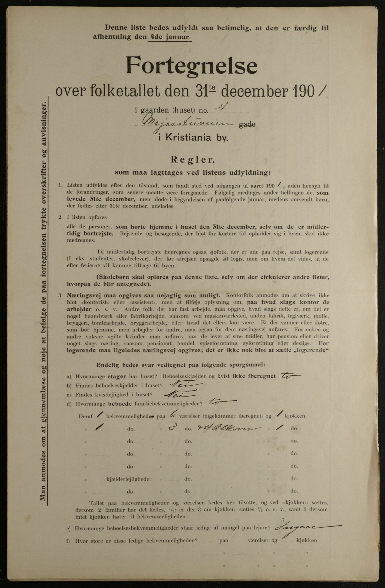OBA, Kommunal folketelling 31.12.1901 for Kristiania kjøpstad, 1901, s. 9190
