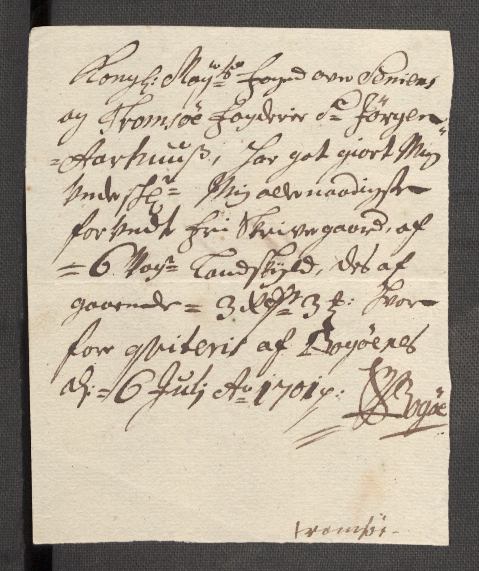 Rentekammeret inntil 1814, Reviderte regnskaper, Fogderegnskap, AV/RA-EA-4092/R68/L4755: Fogderegnskap Senja og Troms, 1700-1704, s. 197