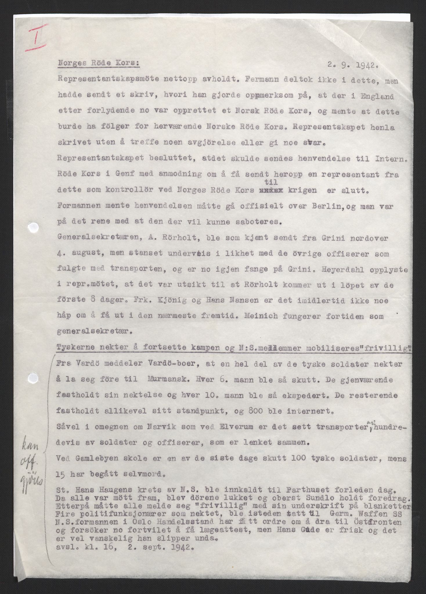 Forsvaret, Forsvarets overkommando, RA/RAFA-1920/Da/L0079: Etterretningsrapporter, 1942, s. 71
