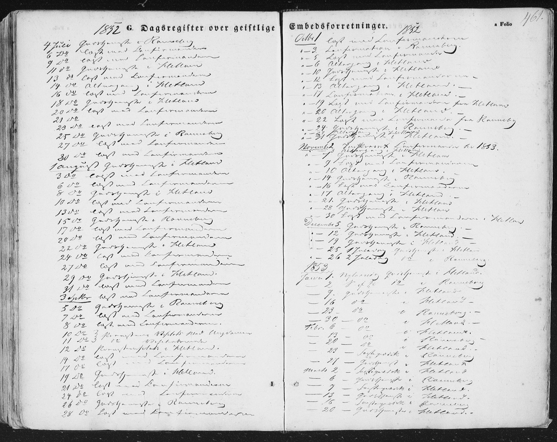 Hetland sokneprestkontor, AV/SAST-A-101826/30/30BA/L0002: Ministerialbok nr. A 2, 1849-1869, s. 461