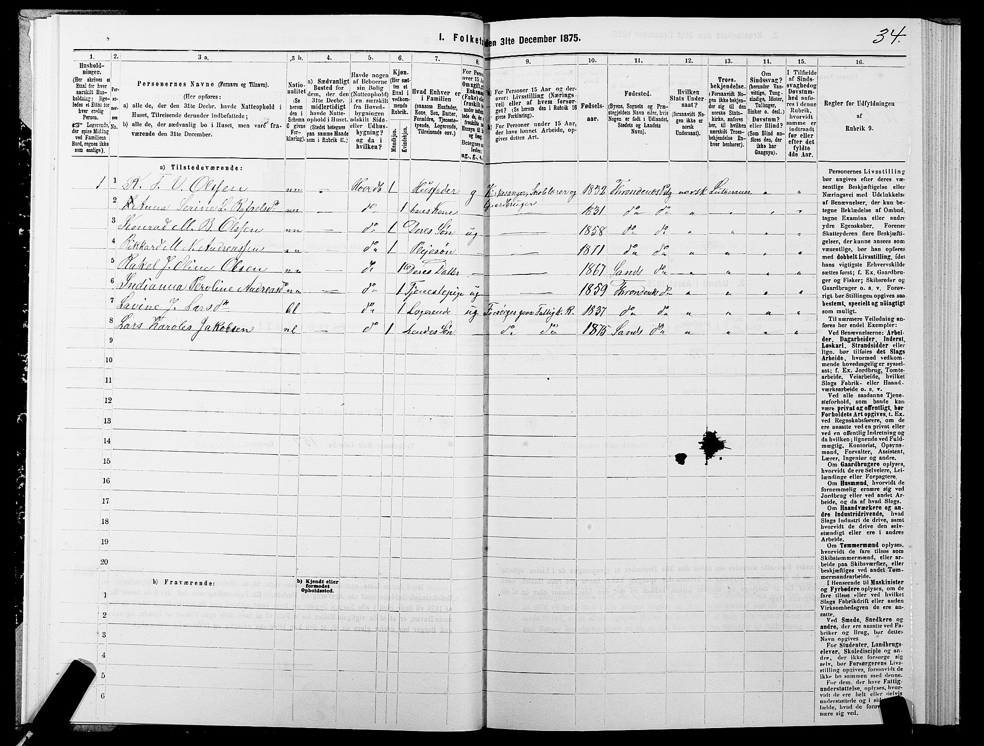 SATØ, Folketelling 1875 for 1915P Sand prestegjeld, 1875, s. 1034