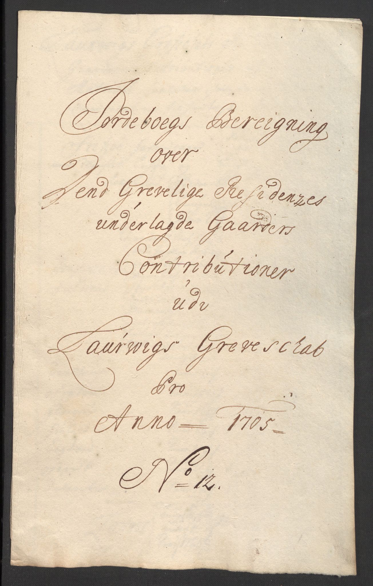 Rentekammeret inntil 1814, Reviderte regnskaper, Fogderegnskap, RA/EA-4092/R33/L1978: Fogderegnskap Larvik grevskap, 1704-1705, s. 413