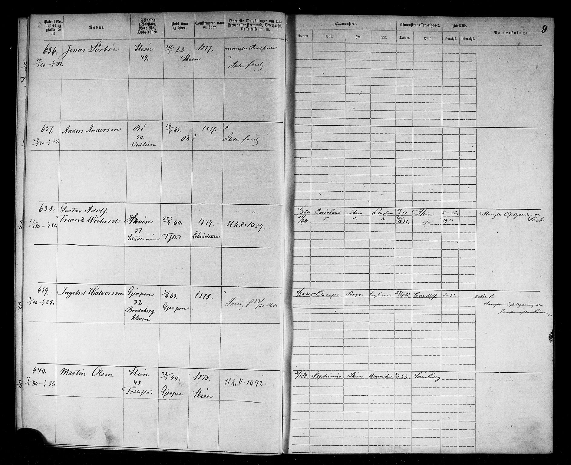 Skien innrulleringskontor, AV/SAKO-A-832/F/Fc/L0003: Annotasjonsrulle, 1879-1899, s. 11