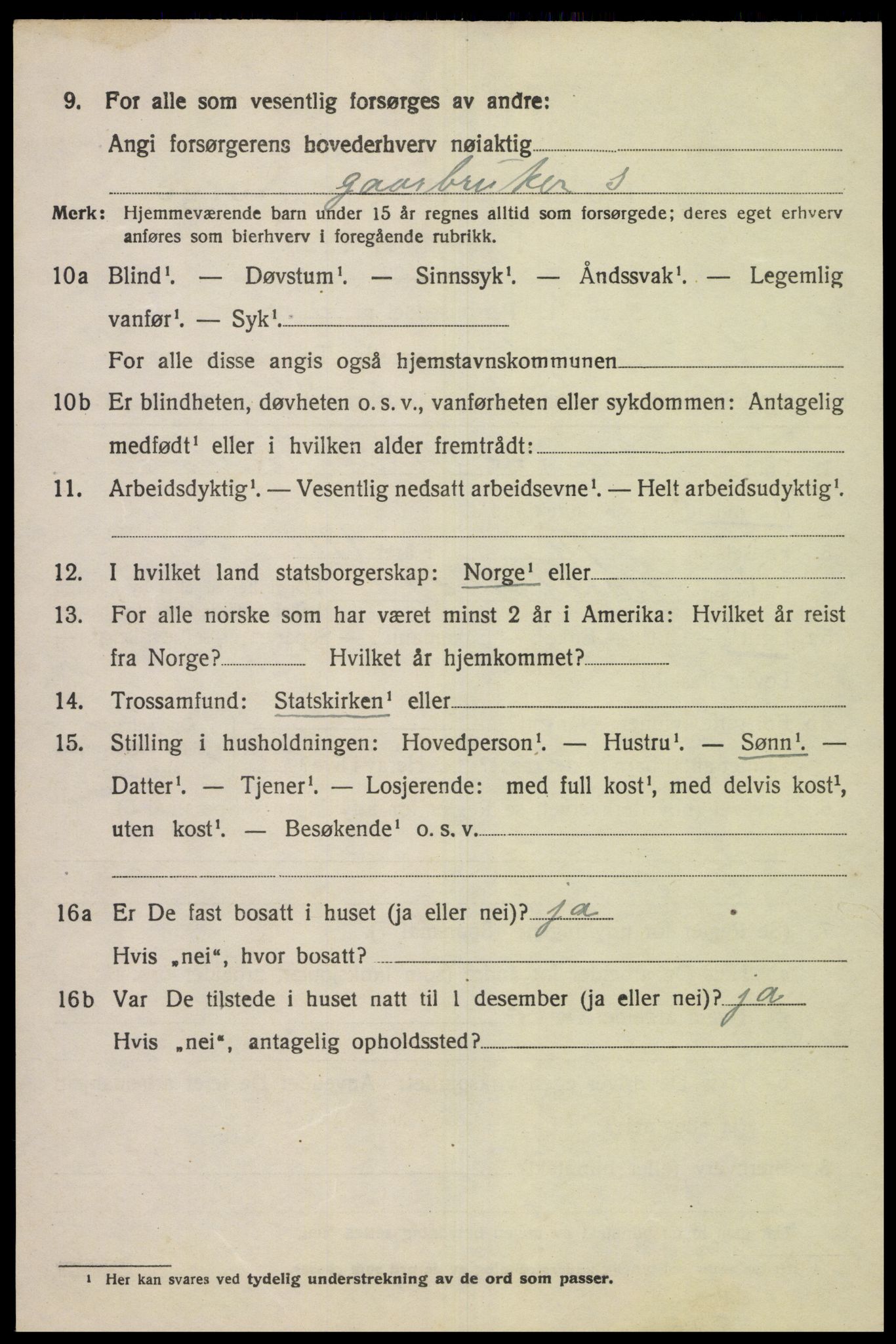SAK, Folketelling 1920 for 1034 Hægebostad herred, 1920, s. 2114