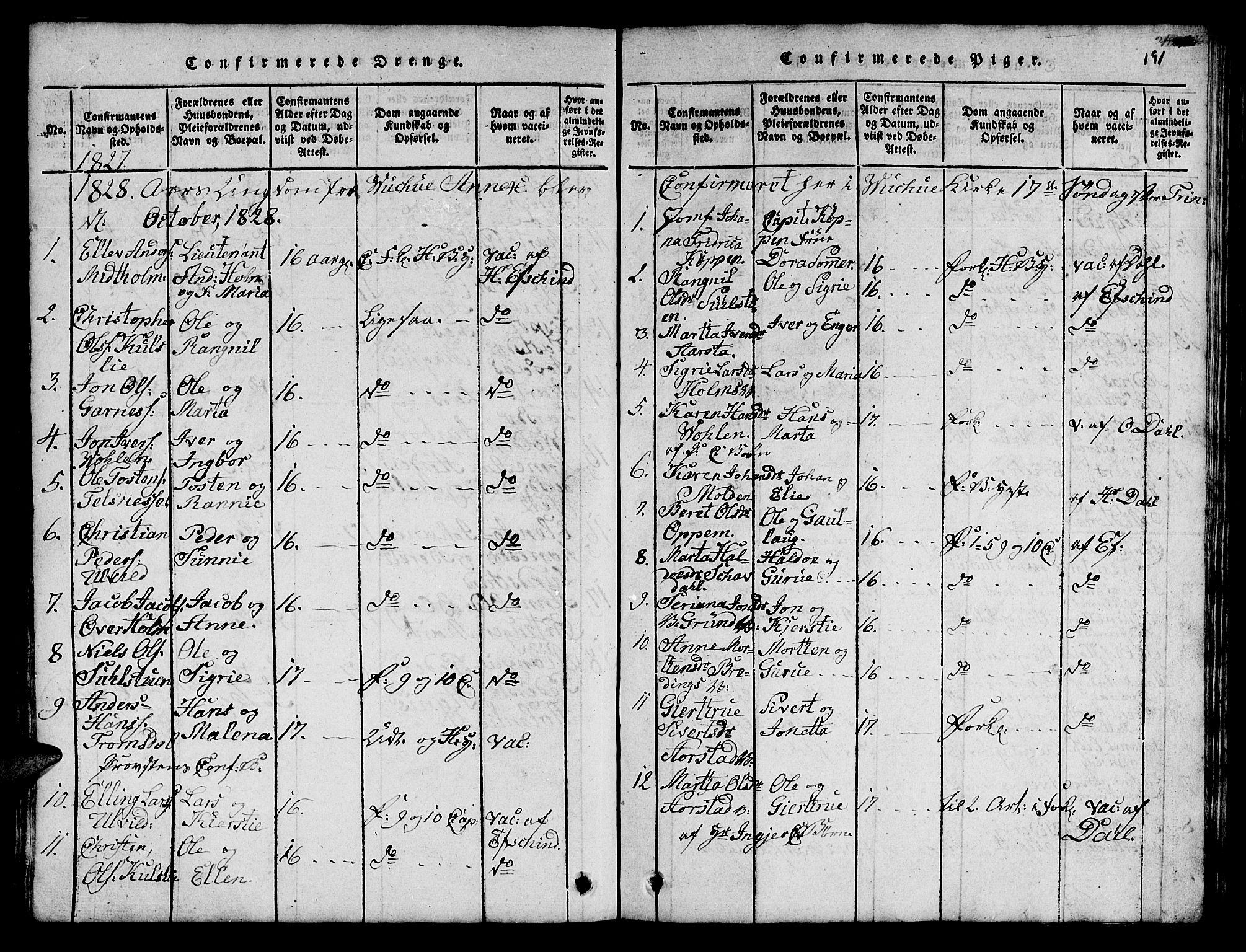 Ministerialprotokoller, klokkerbøker og fødselsregistre - Nord-Trøndelag, SAT/A-1458/724/L0265: Klokkerbok nr. 724C01, 1816-1845, s. 191