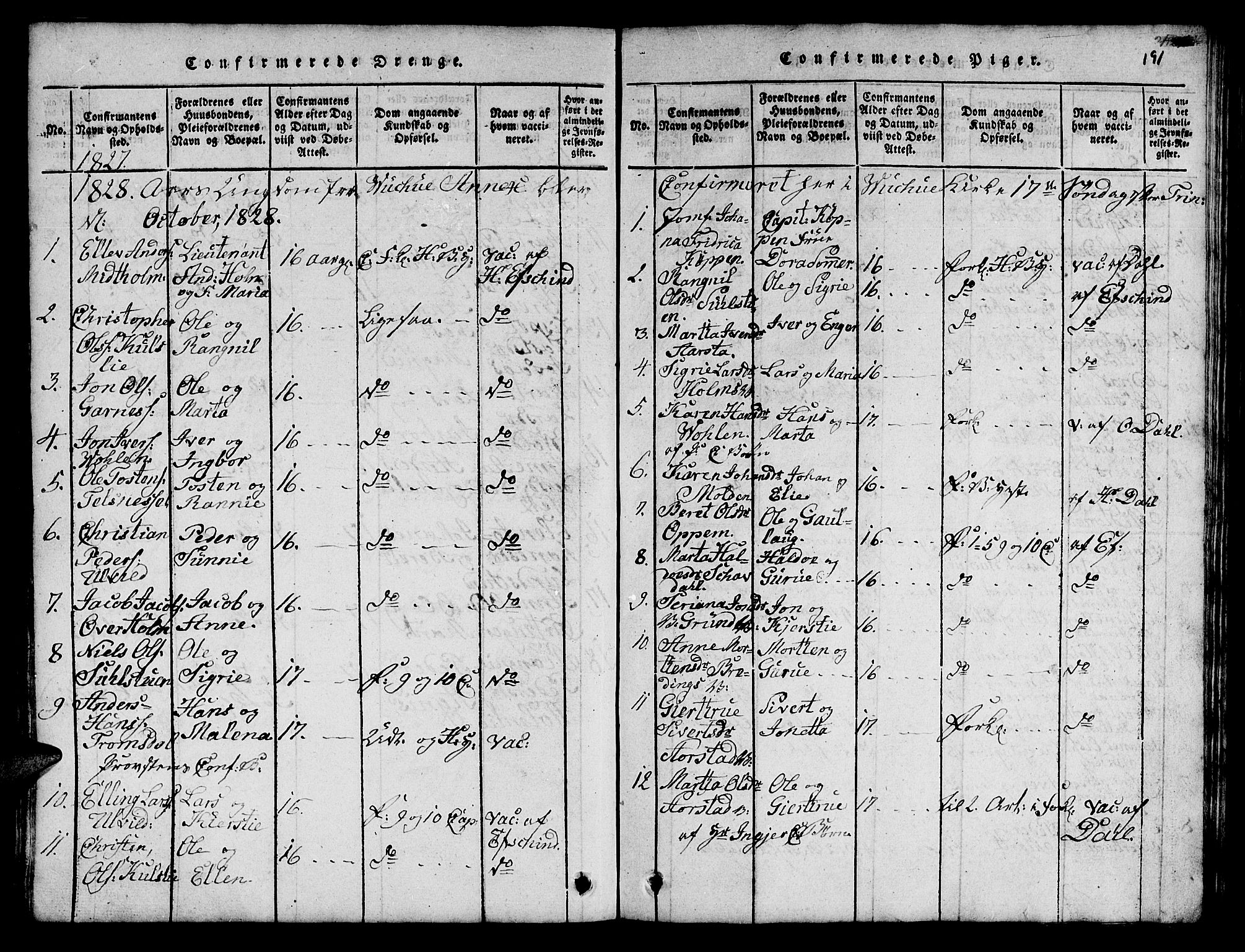 Ministerialprotokoller, klokkerbøker og fødselsregistre - Nord-Trøndelag, AV/SAT-A-1458/724/L0265: Klokkerbok nr. 724C01, 1816-1845, s. 191