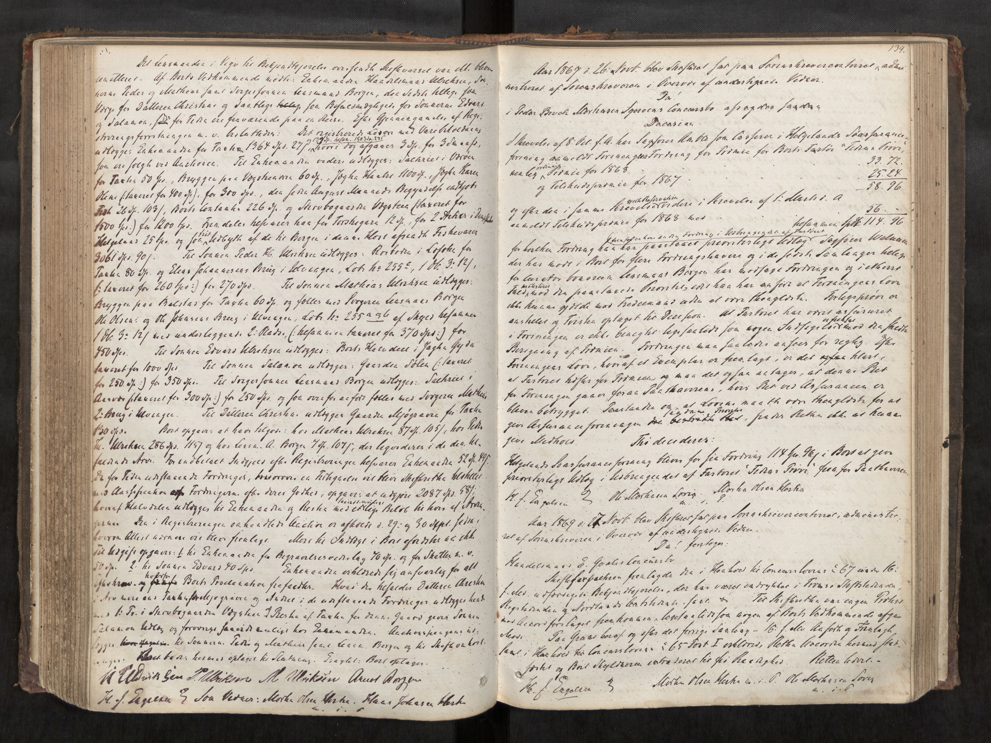 Søndre Helgeland sorenskriveri, AV/SAT-A-4575/1/3/3B/L0001: Skiftebehandlingsprotokoll, 1862-1879, s. 139