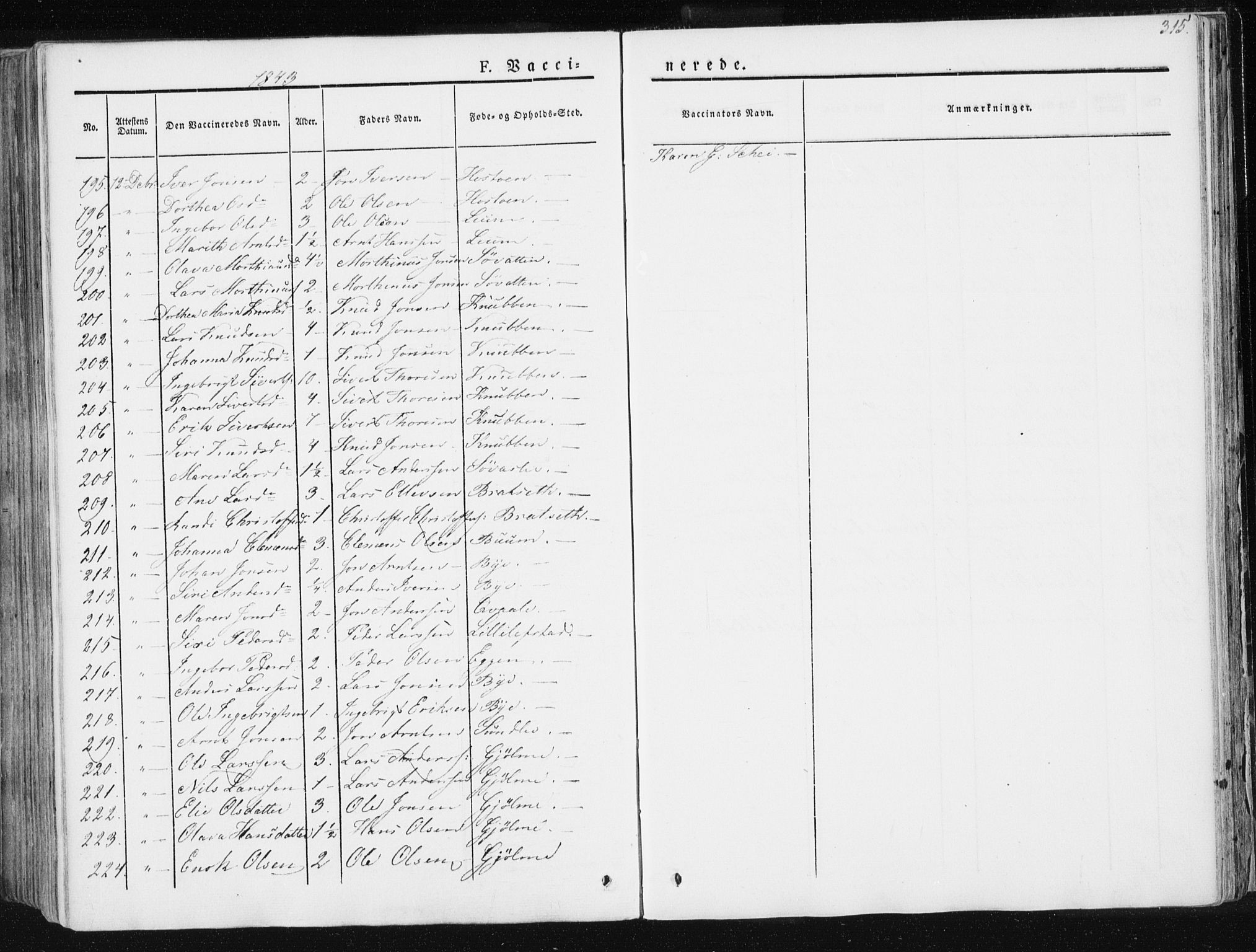 Ministerialprotokoller, klokkerbøker og fødselsregistre - Sør-Trøndelag, SAT/A-1456/668/L0805: Ministerialbok nr. 668A05, 1840-1853, s. 315