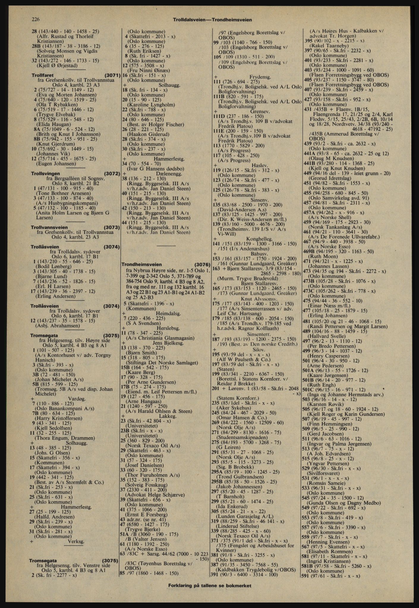 Kristiania/Oslo adressebok, PUBL/-, 1978-1979, s. 226