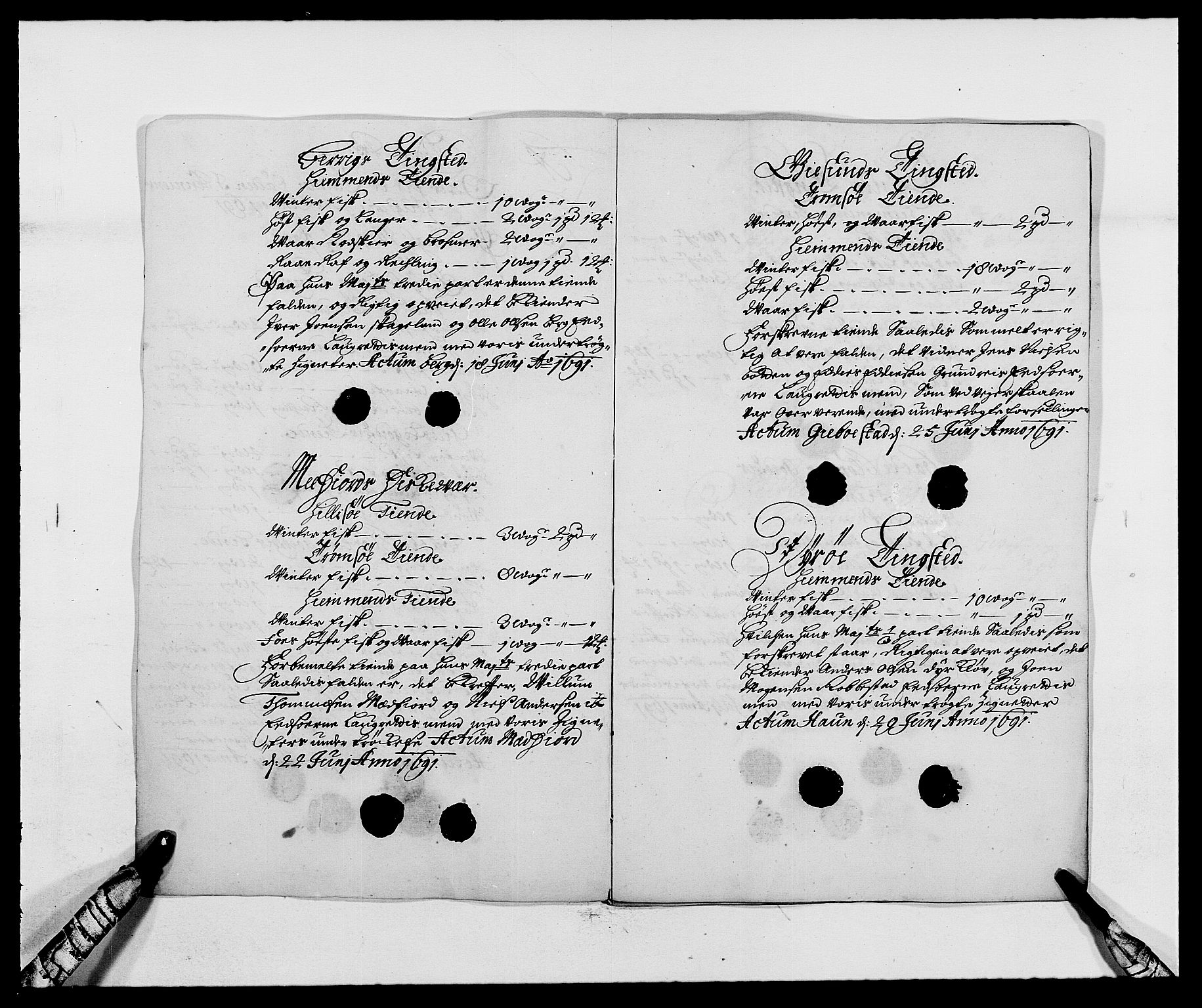 Rentekammeret inntil 1814, Reviderte regnskaper, Fogderegnskap, RA/EA-4092/R68/L4752: Fogderegnskap Senja og Troms, 1691-1693, s. 124