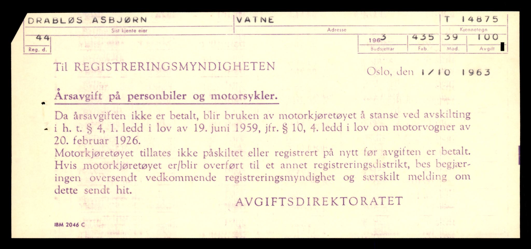 Møre og Romsdal vegkontor - Ålesund trafikkstasjon, AV/SAT-A-4099/F/Fe/L0049: Registreringskort for kjøretøy T 14864 - T 18613, 1927-1998, s. 291