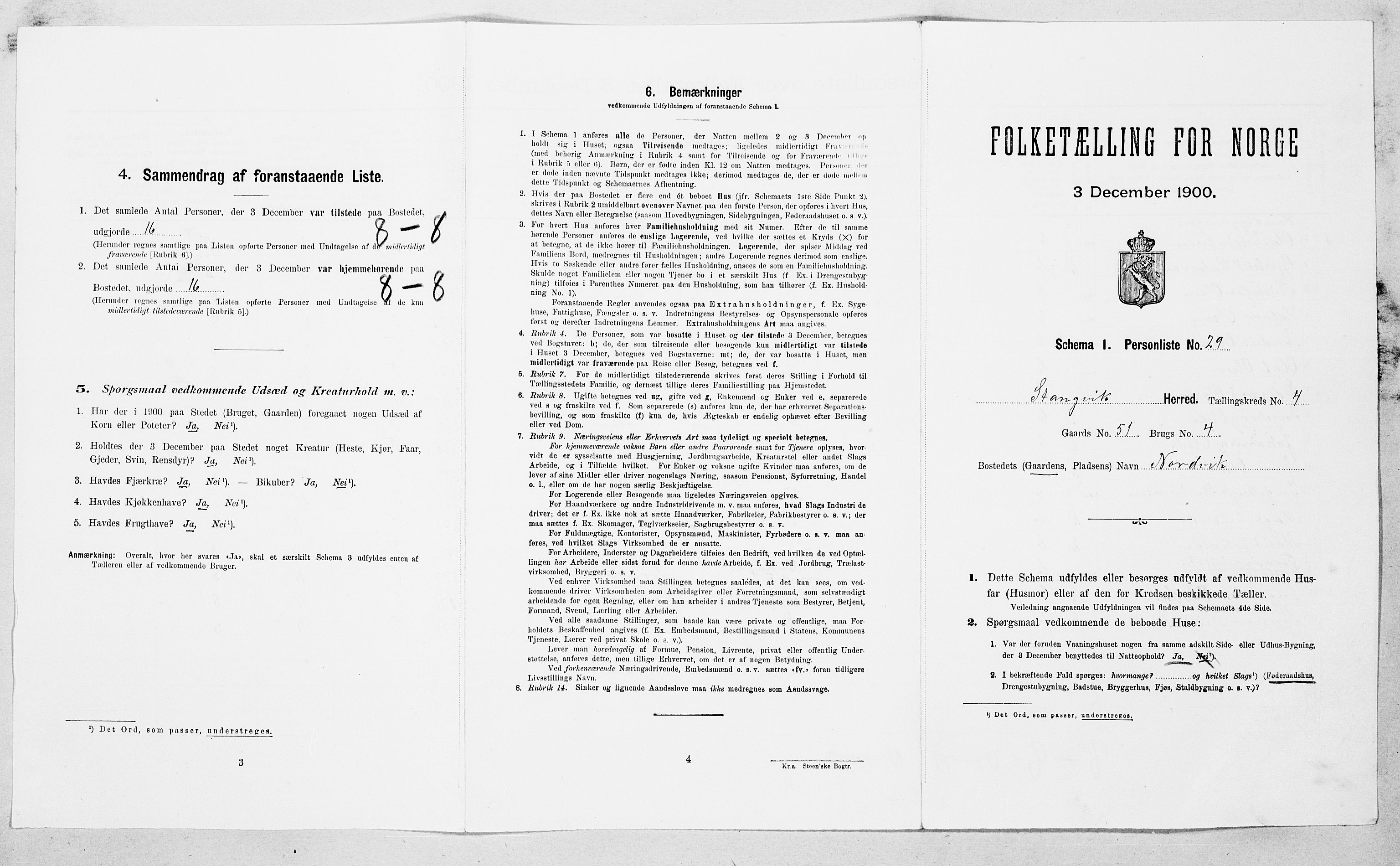 SAT, Folketelling 1900 for 1564 Stangvik herred, 1900, s. 395