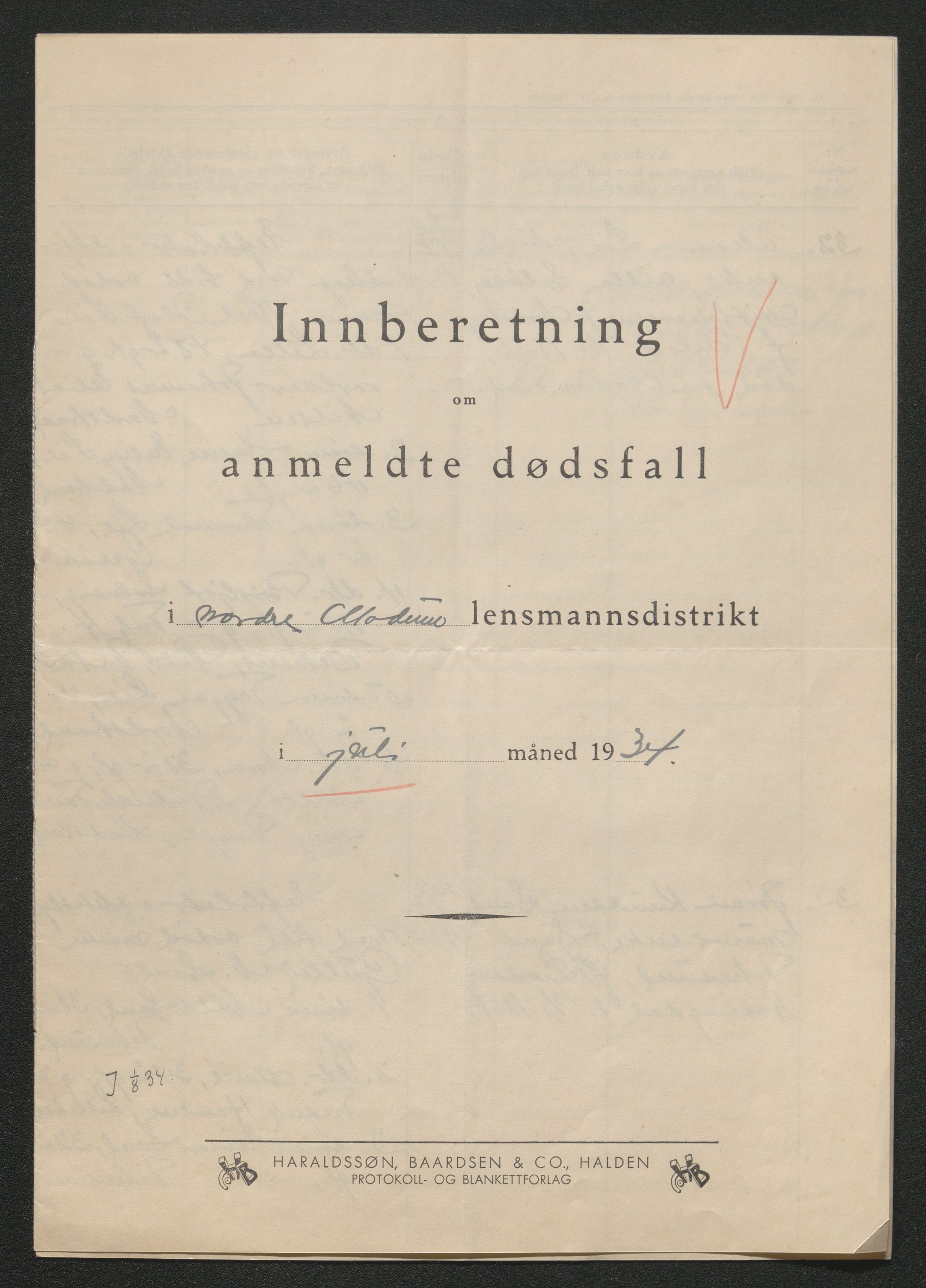 Eiker, Modum og Sigdal sorenskriveri, AV/SAKO-A-123/H/Ha/Hab/L0049: Dødsfallsmeldinger, 1934, s. 609