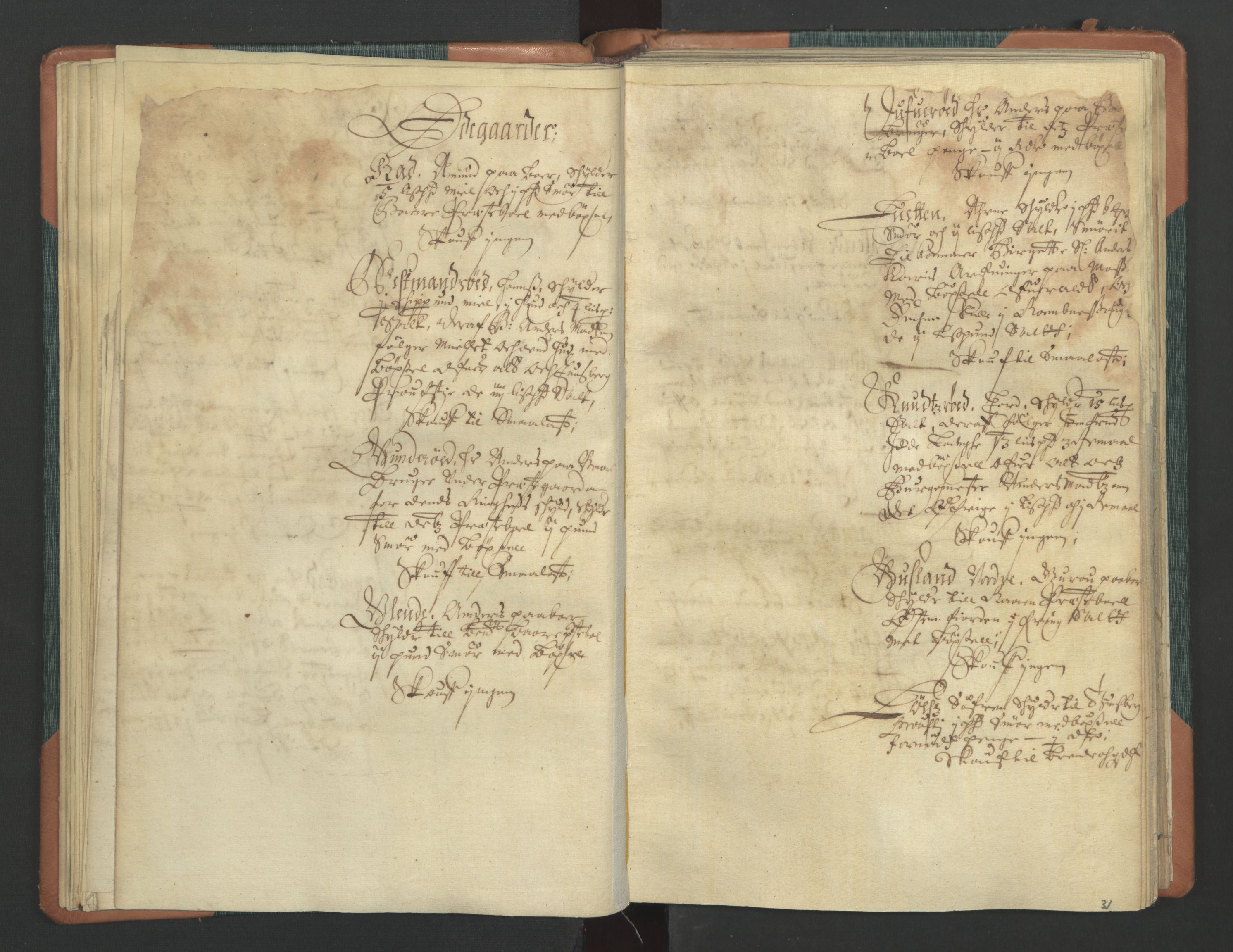 Rentekammeret inntil 1814, Realistisk ordnet avdeling, AV/RA-EA-4070/L/L0011: Tønsberg lagdømme. Alminnelig jordebok for Tønsberg len - Slagen og Arendal skipreider., 1661, s. 30b-31a