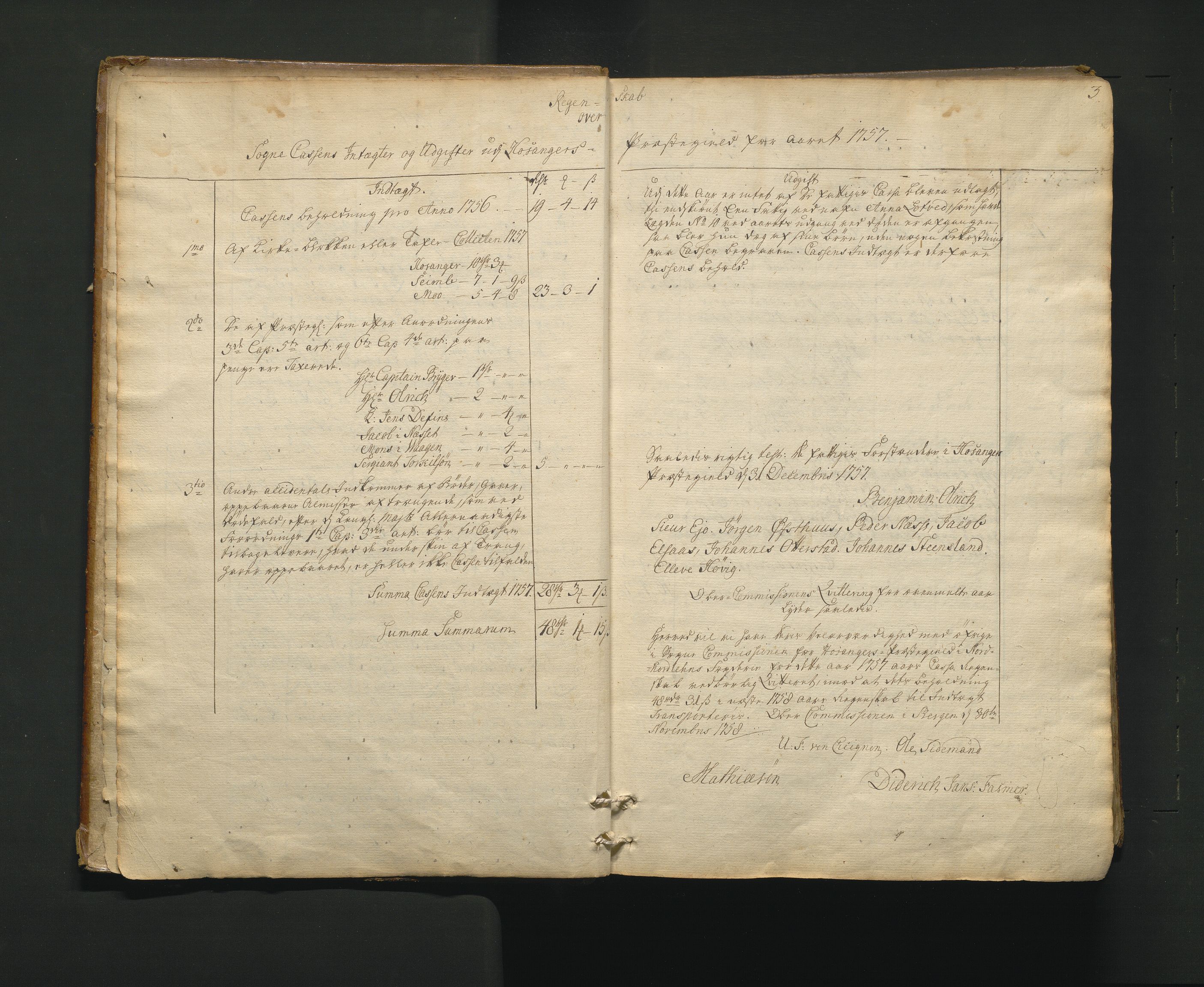 Hosanger sokneprestembete, SAB/A-75801/J/Jc/L0001: Forhandlingsprotokoll og rekneskapsprotokoll Hosanger fattigkommisjon, 1756-1845