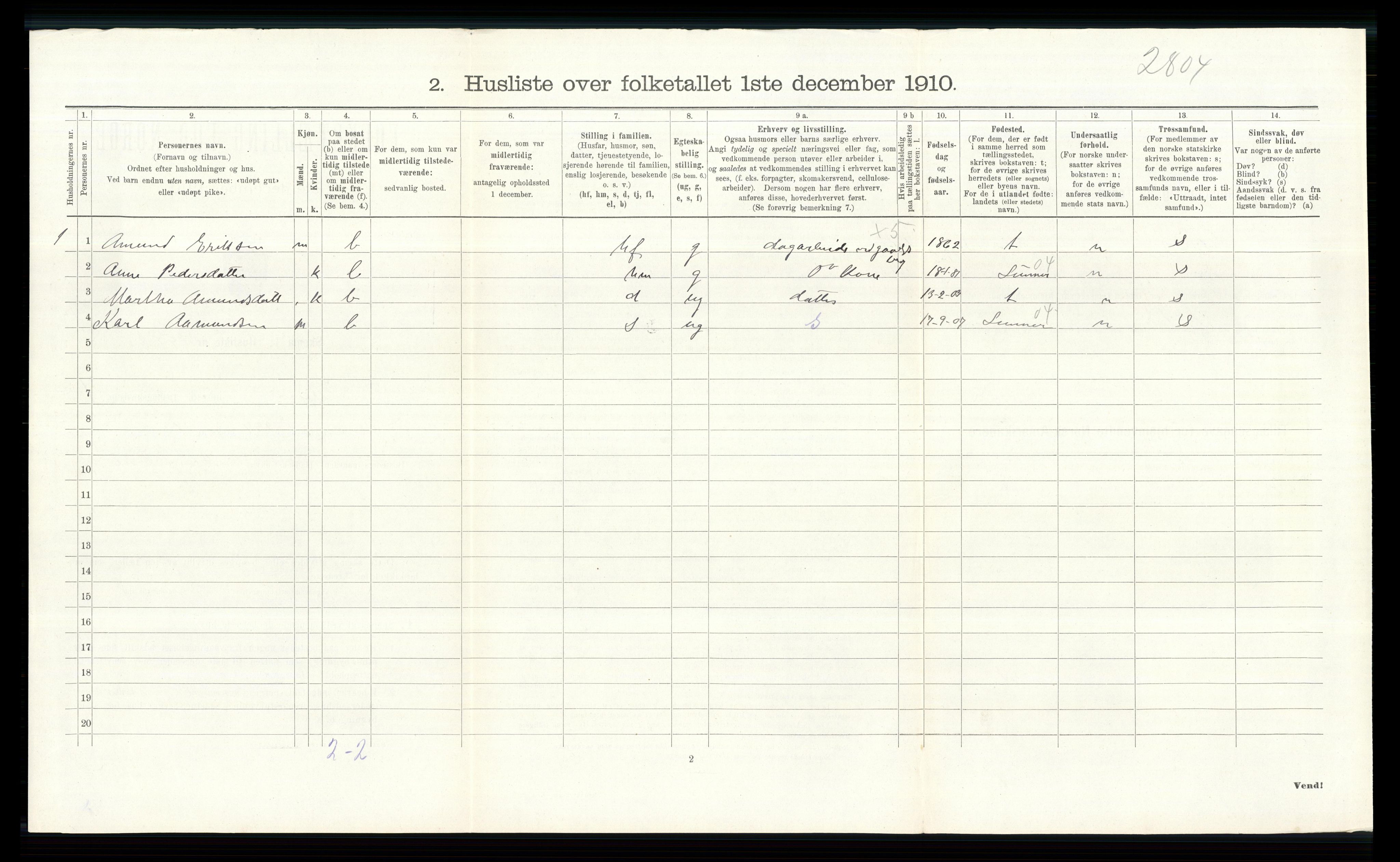 RA, Folketelling 1910 for 0534 Gran herred, 1910, s. 758