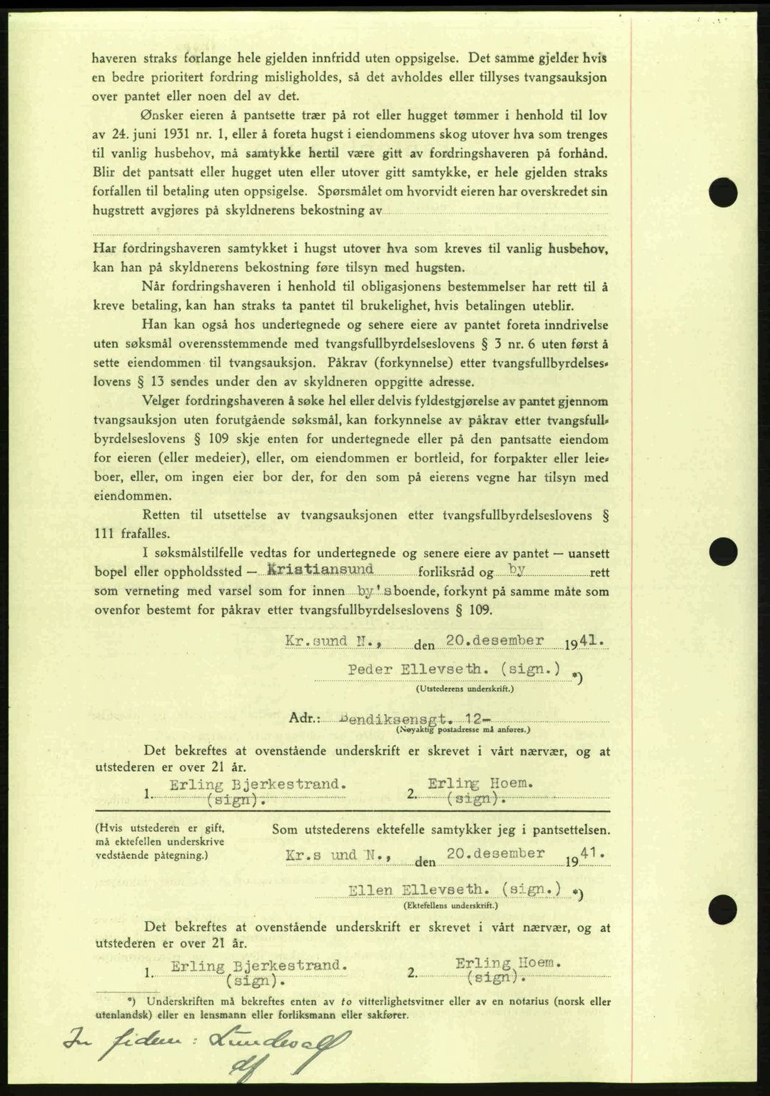 Kristiansund byfogd, AV/SAT-A-4587/A/27: Pantebok nr. 35, 1941-1942, Dagboknr: 361/1942
