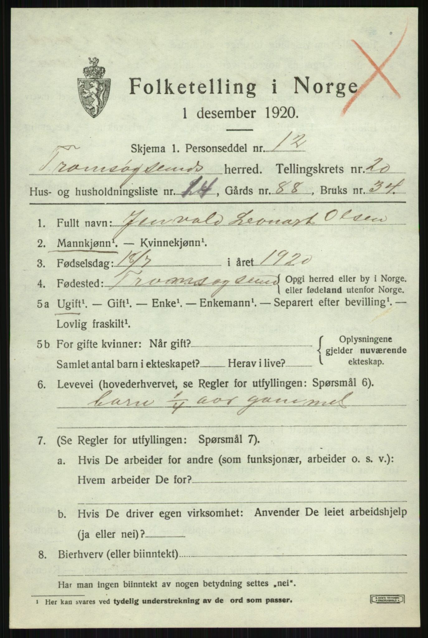 SATØ, Folketelling 1920 for 1934 Tromsøysund herred, 1920, s. 10772