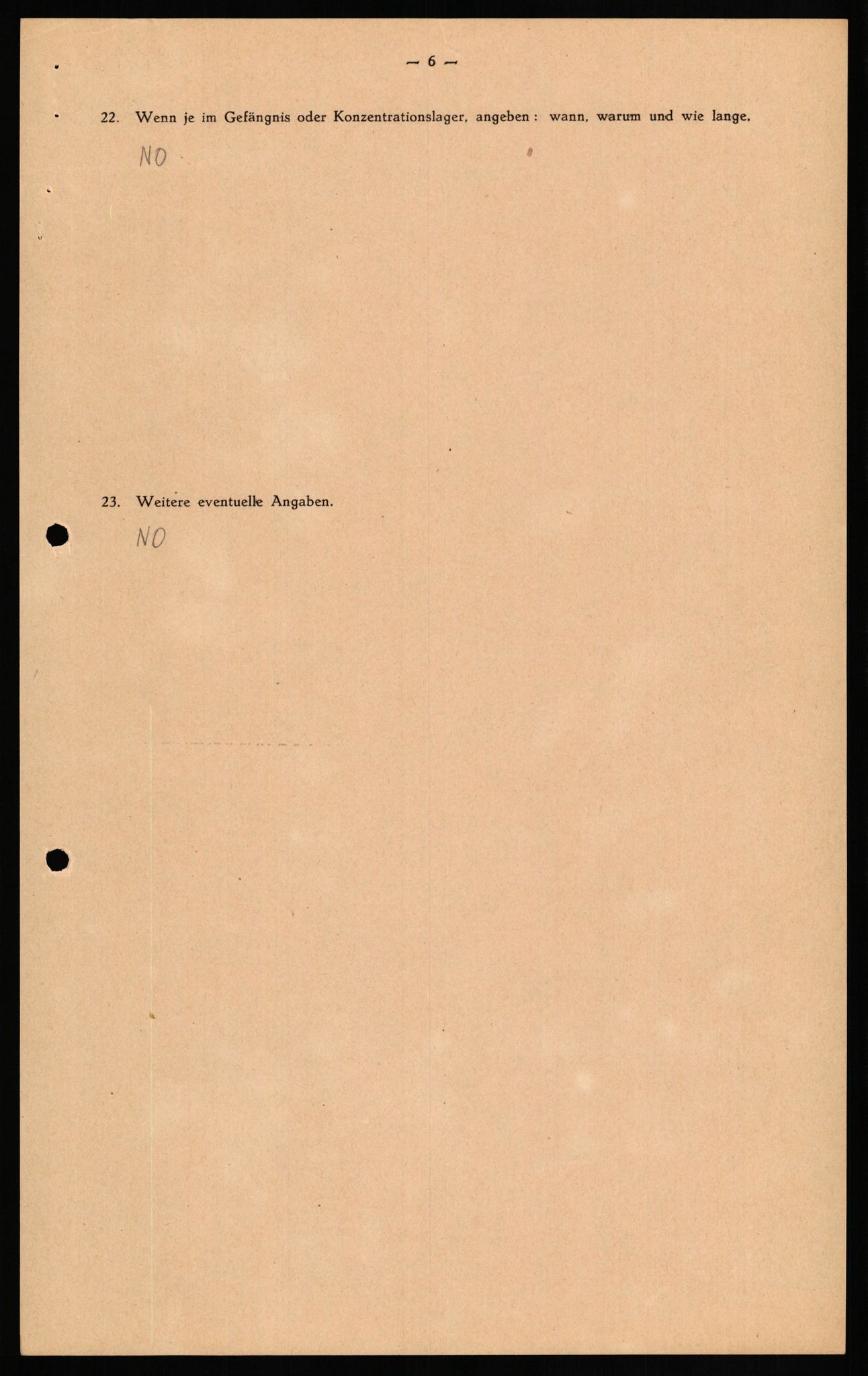 Forsvaret, Forsvarets overkommando II, RA/RAFA-3915/D/Db/L0021: CI Questionaires. Tyske okkupasjonsstyrker i Norge. Tyskere., 1945-1946, s. 246