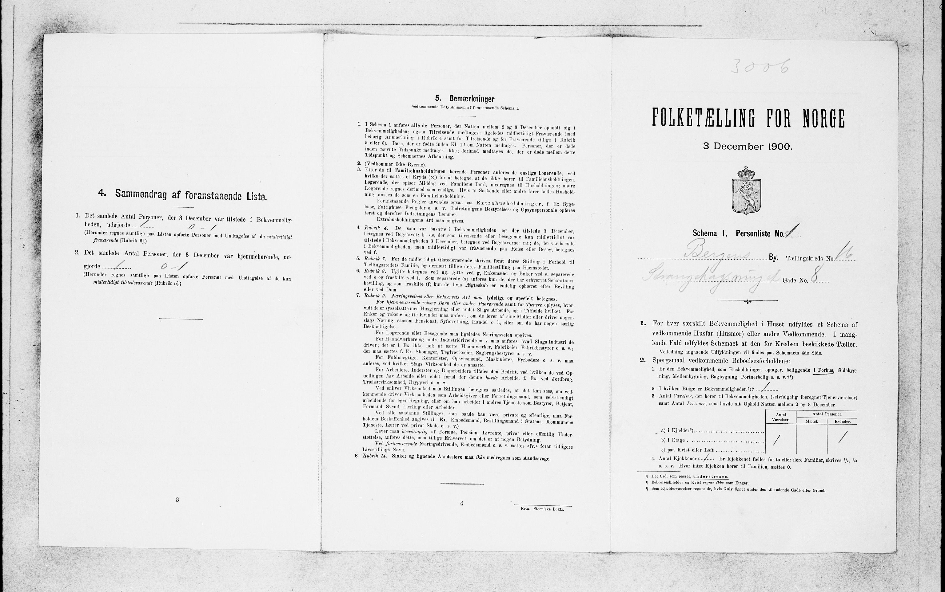 SAB, Folketelling 1900 for 1301 Bergen kjøpstad, 1900, s. 2981