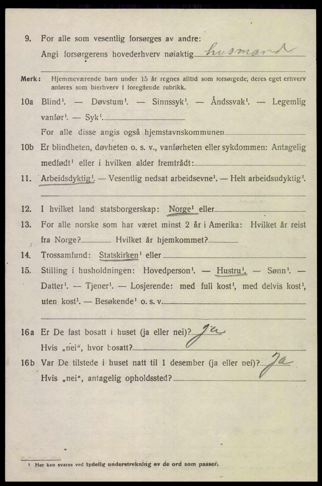 SAK, Folketelling 1920 for 1028 Vigmostad herred, 1920, s. 1196