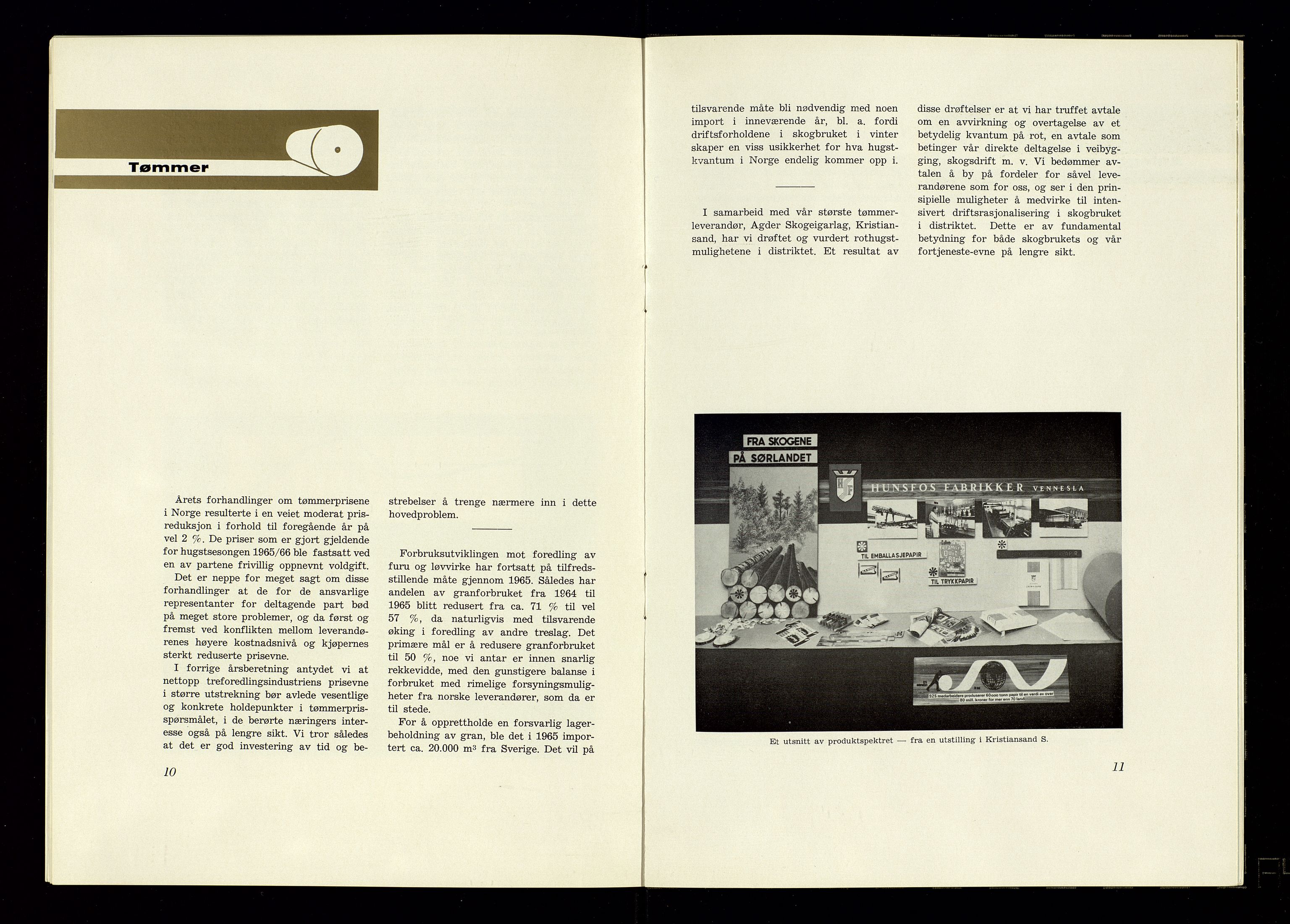 Hunsfos fabrikker, AV/SAK-D/1440/01/L0001/0003: Vedtekter, anmeldelser og årsberetninger / Årsberetninger og regnskap, 1918-1989, s. 257