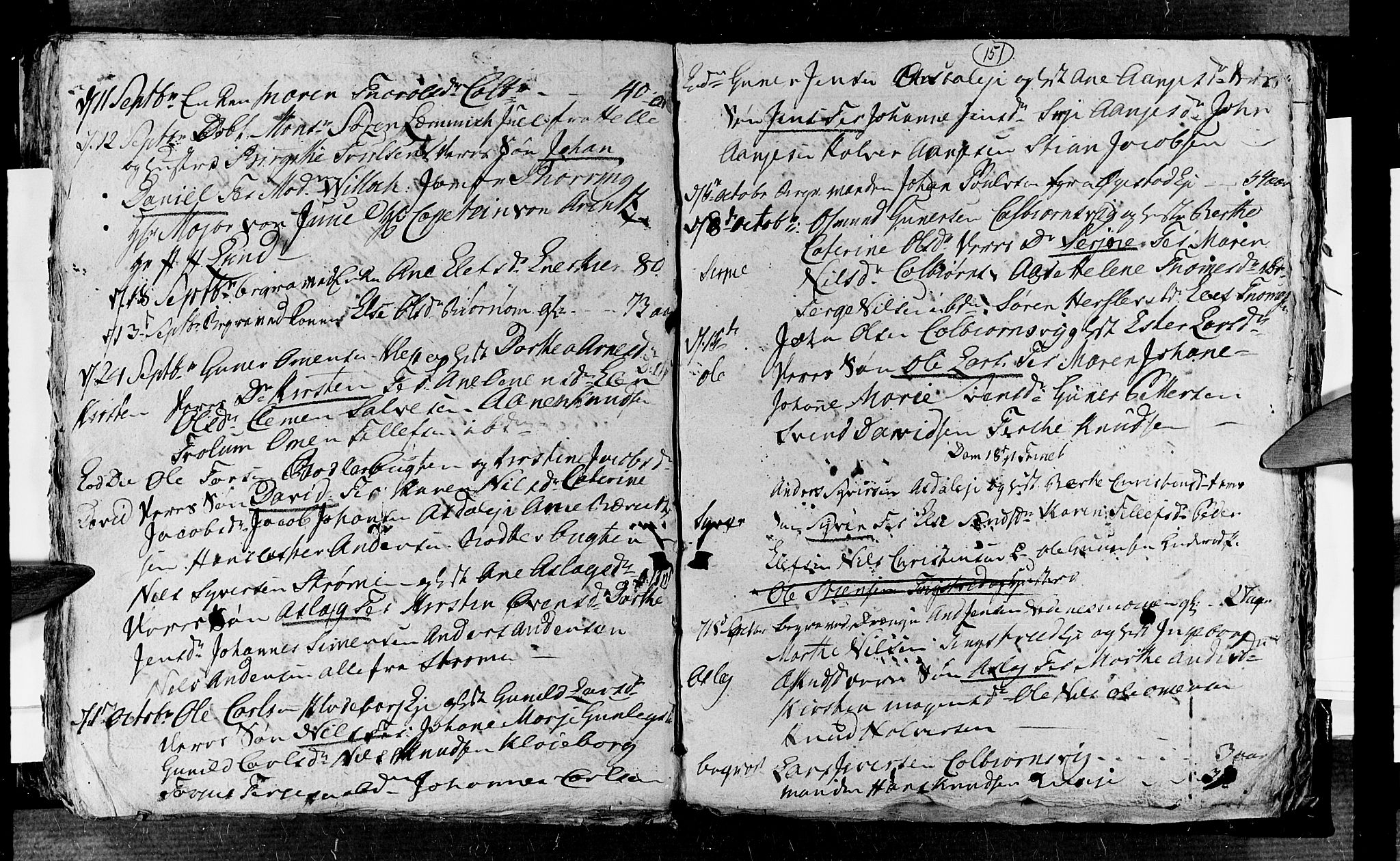 Øyestad sokneprestkontor, AV/SAK-1111-0049/F/Fb/L0001: Klokkerbok nr. B 1, 1780-1794, s. 151