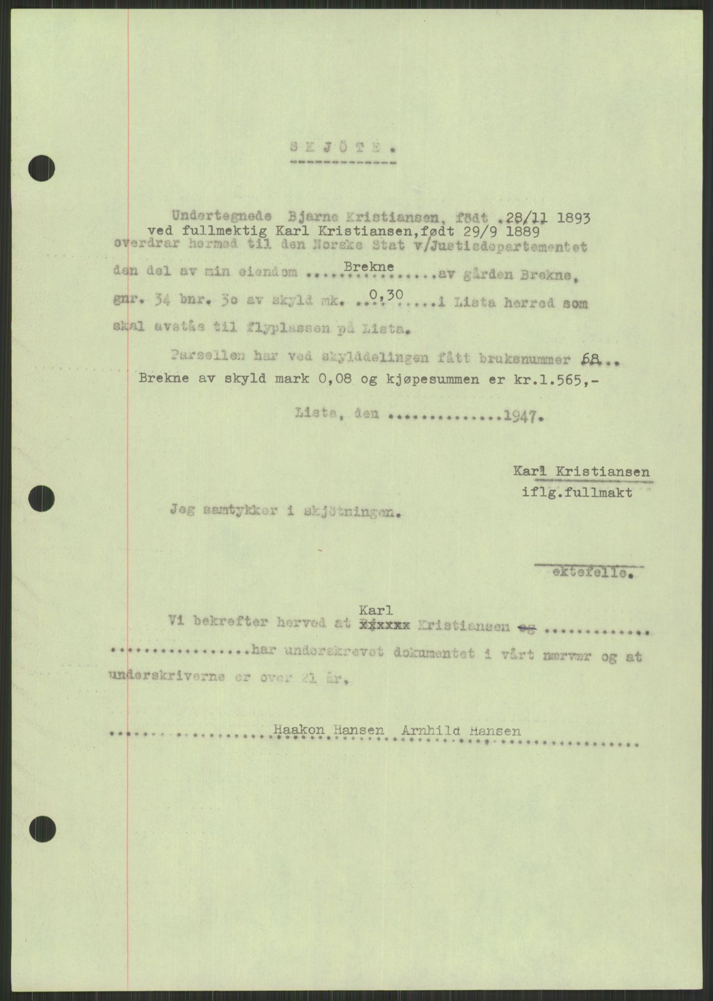 Forsvarsdepartementet, 10. kontor / Oppgjørskontoret, AV/RA-RAFA-1225/D/Db/L0182: Lista oppgjørskontor, 1942-1950, s. 93