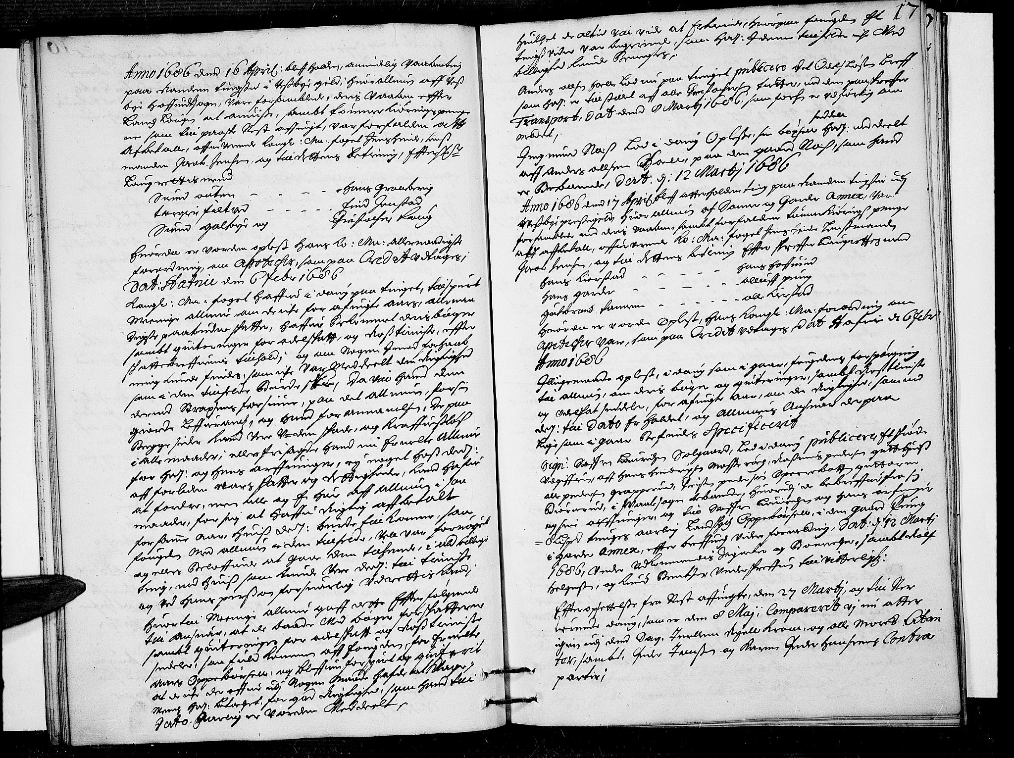 Follo sorenskriveri, AV/SAO-A-10274/F/Fb/Fba/L0021: Tingbok, 1686-1687, s. 16b-17a