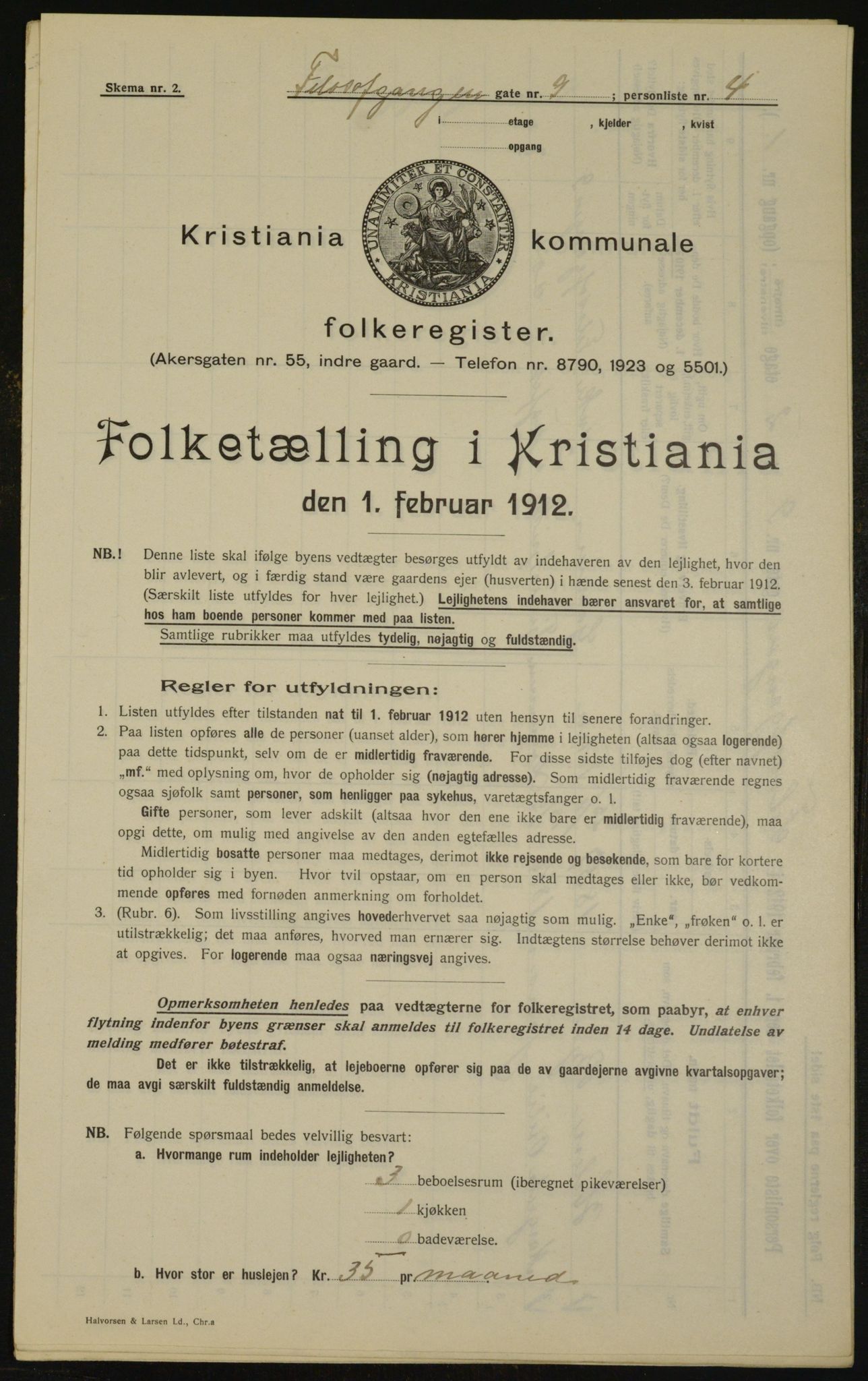 OBA, Kommunal folketelling 1.2.1912 for Kristiania, 1912, s. 24237