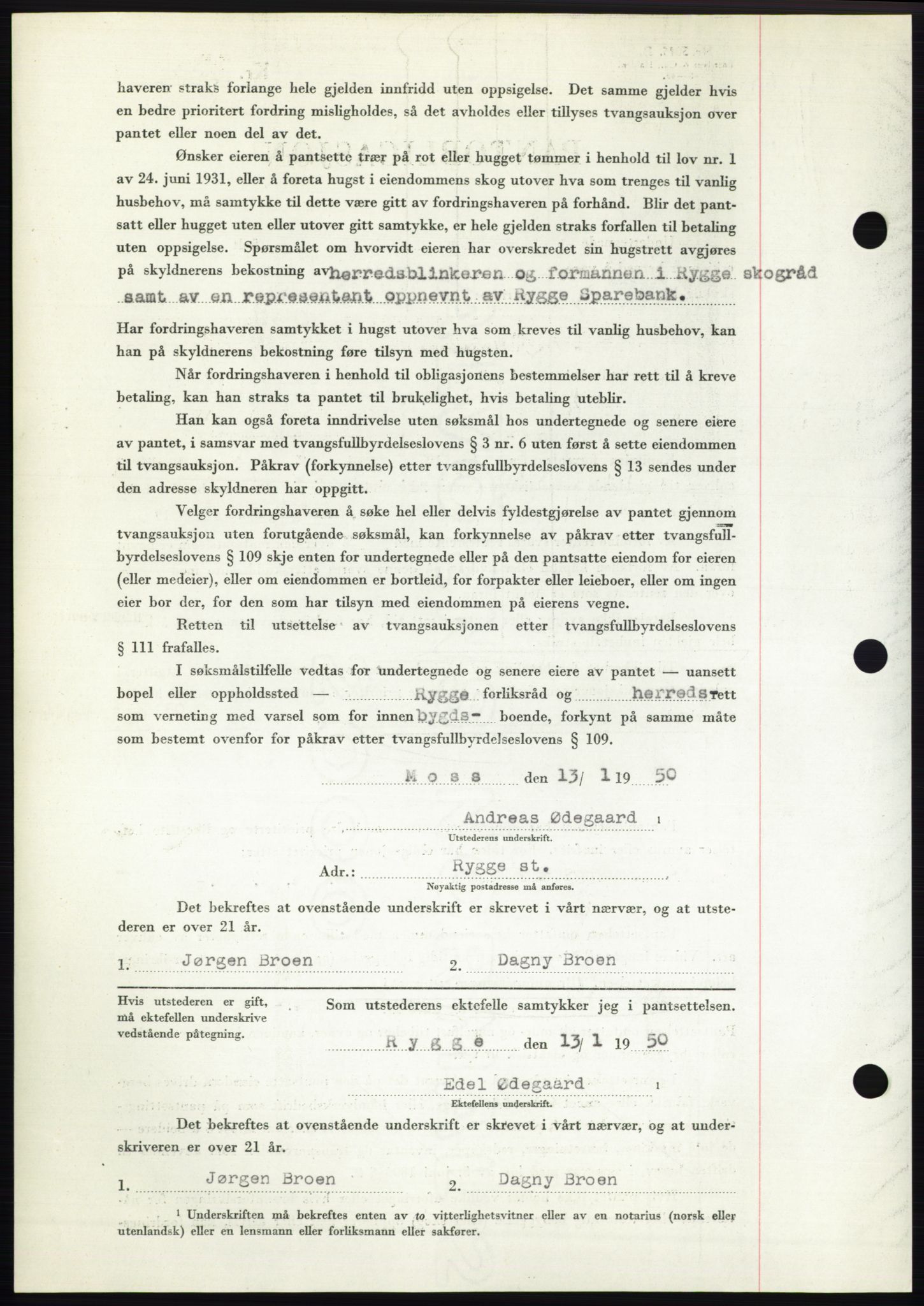 Moss sorenskriveri, SAO/A-10168: Pantebok nr. B23, 1949-1950, Dagboknr: 198/1950