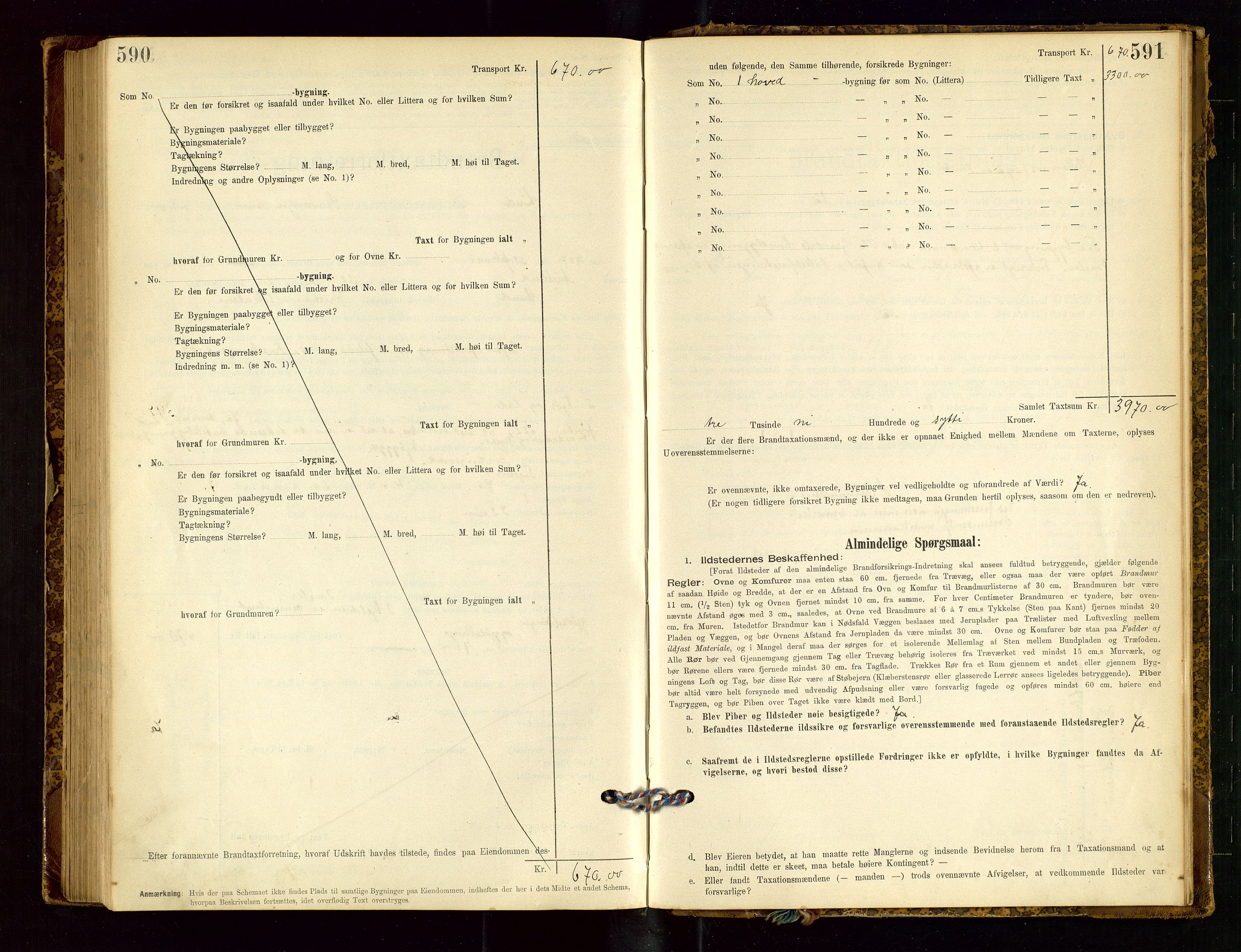 Lund lensmannskontor, SAST/A-100303/Gob/L0001: "Brandtakstprotokol", 1894-1907, s. 590-591