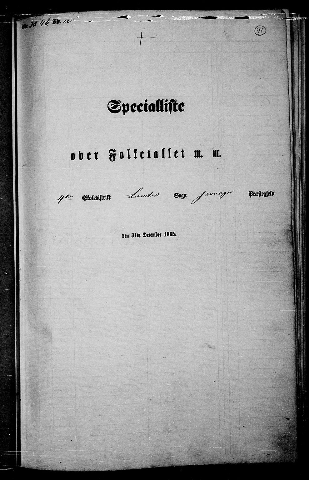RA, Folketelling 1865 for 0532P Jevnaker prestegjeld, 1865, s. 89
