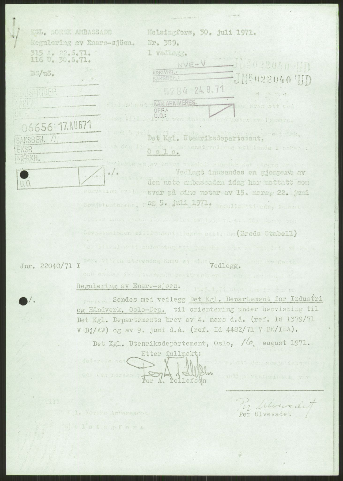 Vassdragsdirektoratet/avdelingen, AV/RA-S-6242/F/Fa/L0536: Pasvikelva, 1920-1971, s. 7