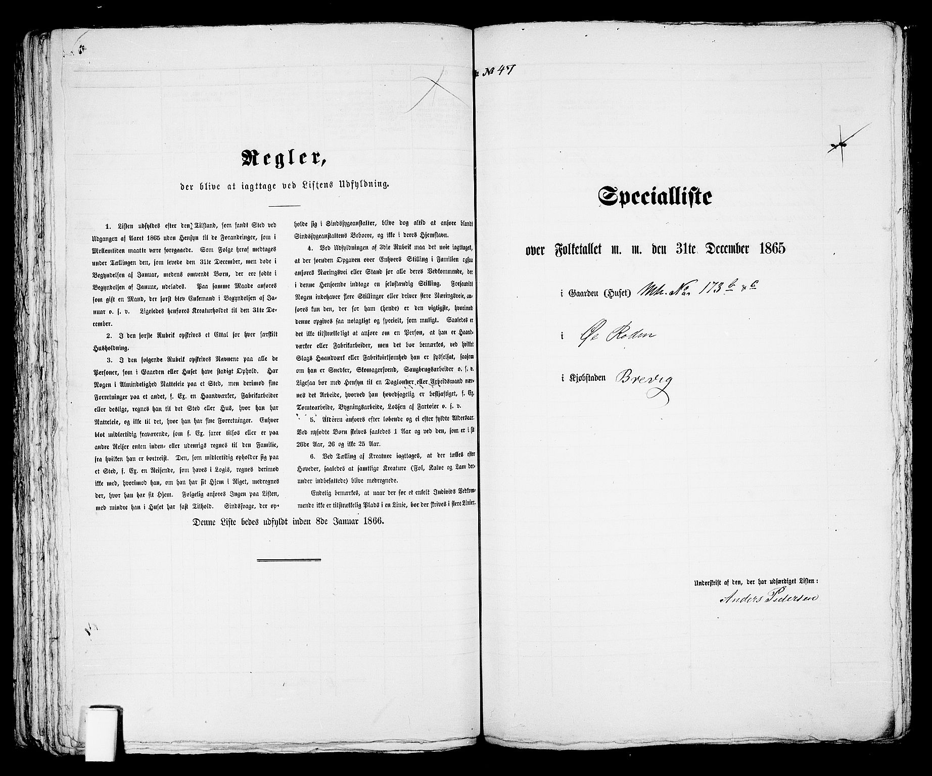 RA, Folketelling 1865 for 0804P Brevik prestegjeld, 1865, s. 102
