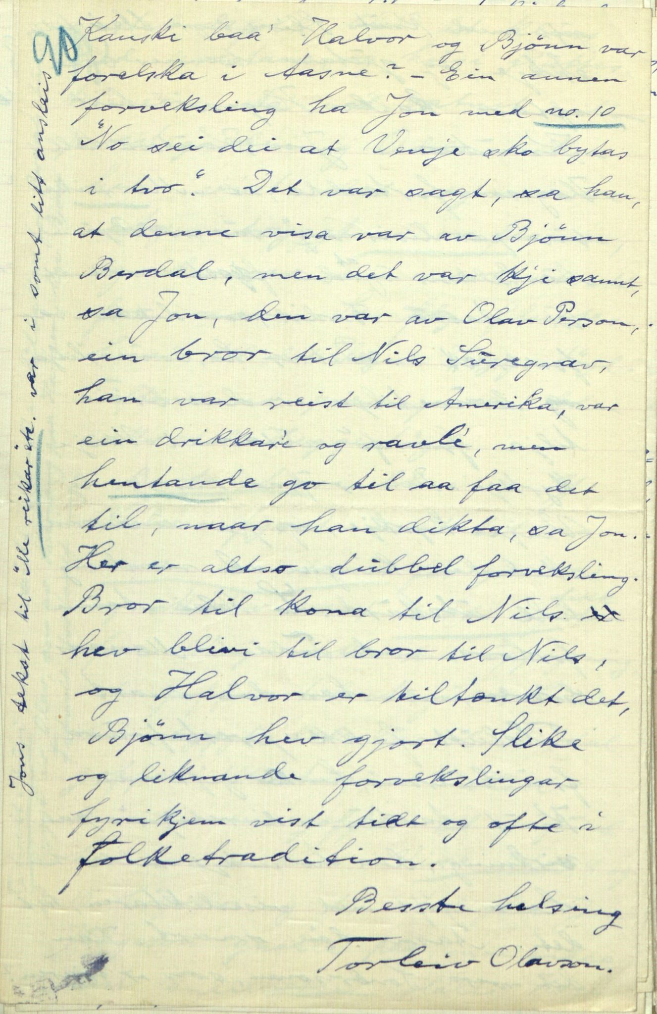 Rikard Berge, TEMU/TGM-A-1003/F/L0009/0003: 341-356 / 343 Mest brev, litt tradisjon, 1902-1925, s. 90