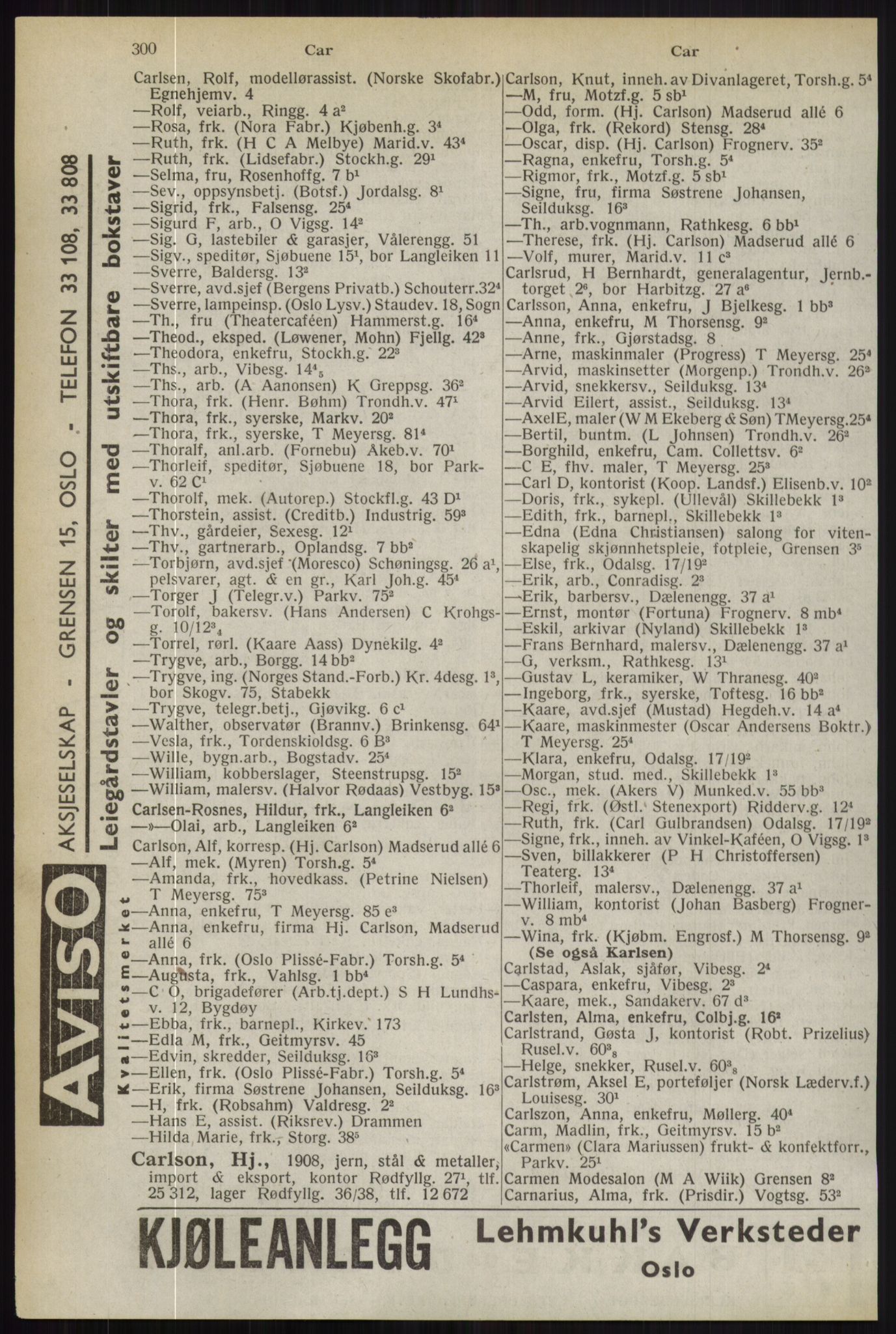 Kristiania/Oslo adressebok, PUBL/-, 1944, s. 300