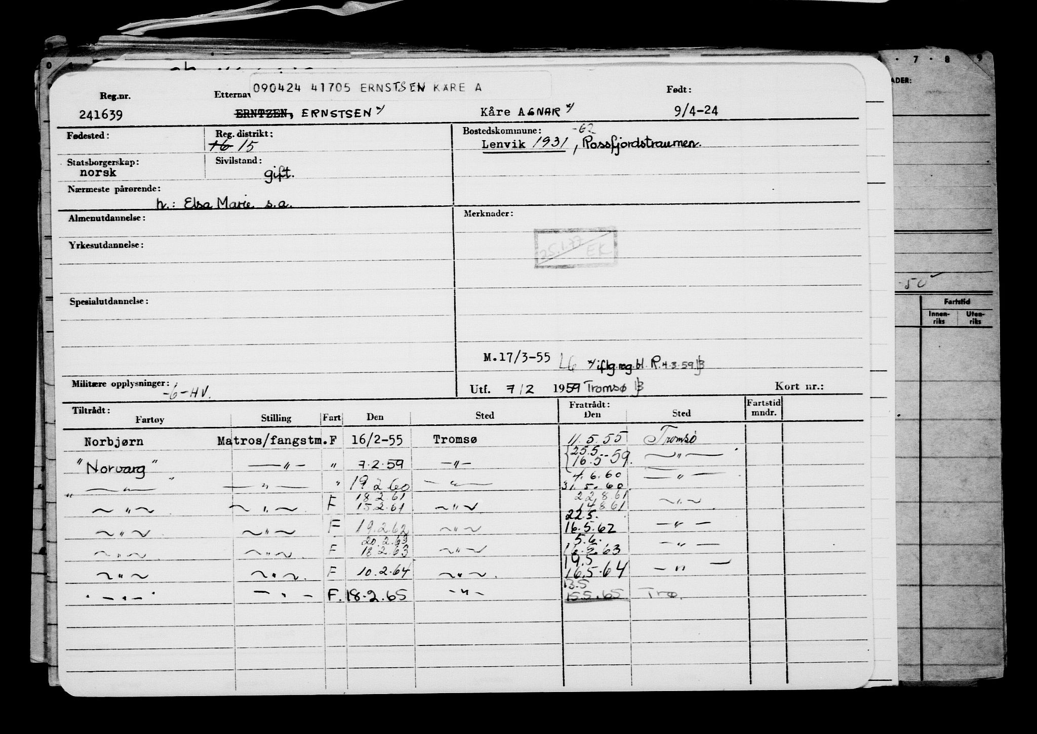 Direktoratet for sjømenn, AV/RA-S-3545/G/Gb/L0229: Hovedkort, 1924, s. 781