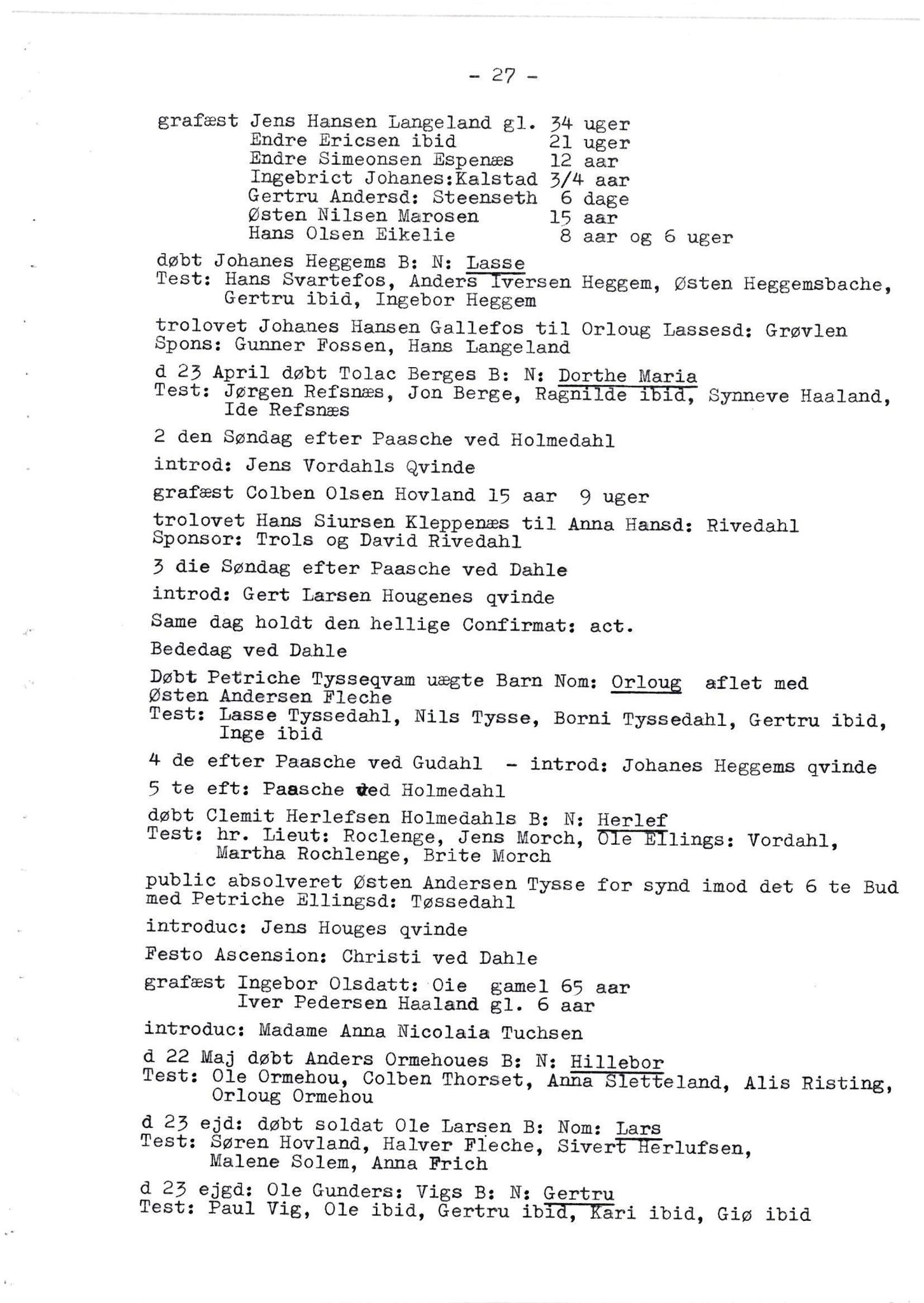 Samling av fulltekstavskrifter, SAB/FULLTEKST/B/14/0010: Fjaler sokneprestembete, ministerialbok nr. A 1, 1755-1778, s. 28