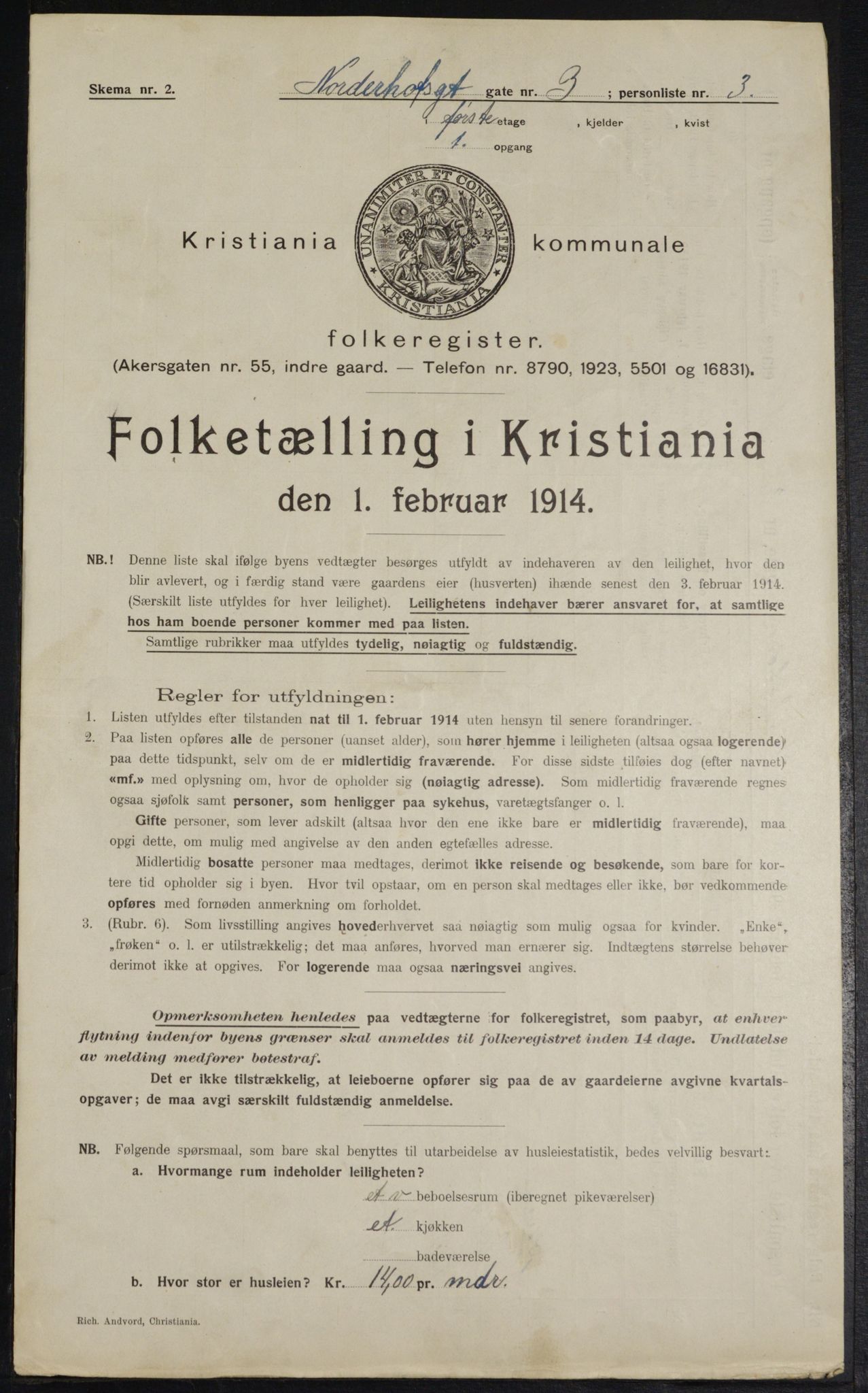 OBA, Kommunal folketelling 1.2.1914 for Kristiania, 1914, s. 72447