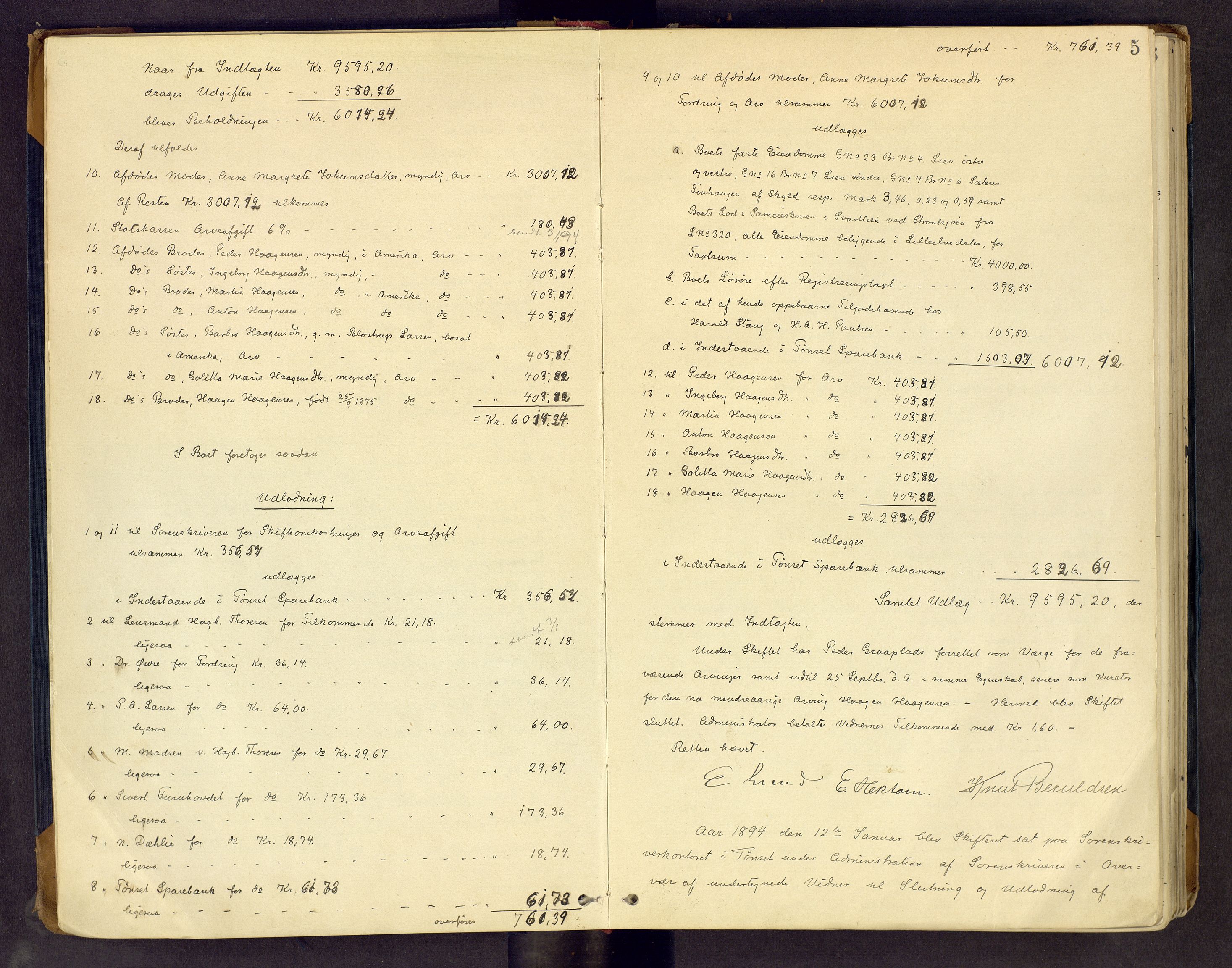 Nord-Østerdal tingrett, AV/SAH-TING-020/J/Jd/L0005: Skifteutlodningsprotokoll, 1893-1907, s. 5