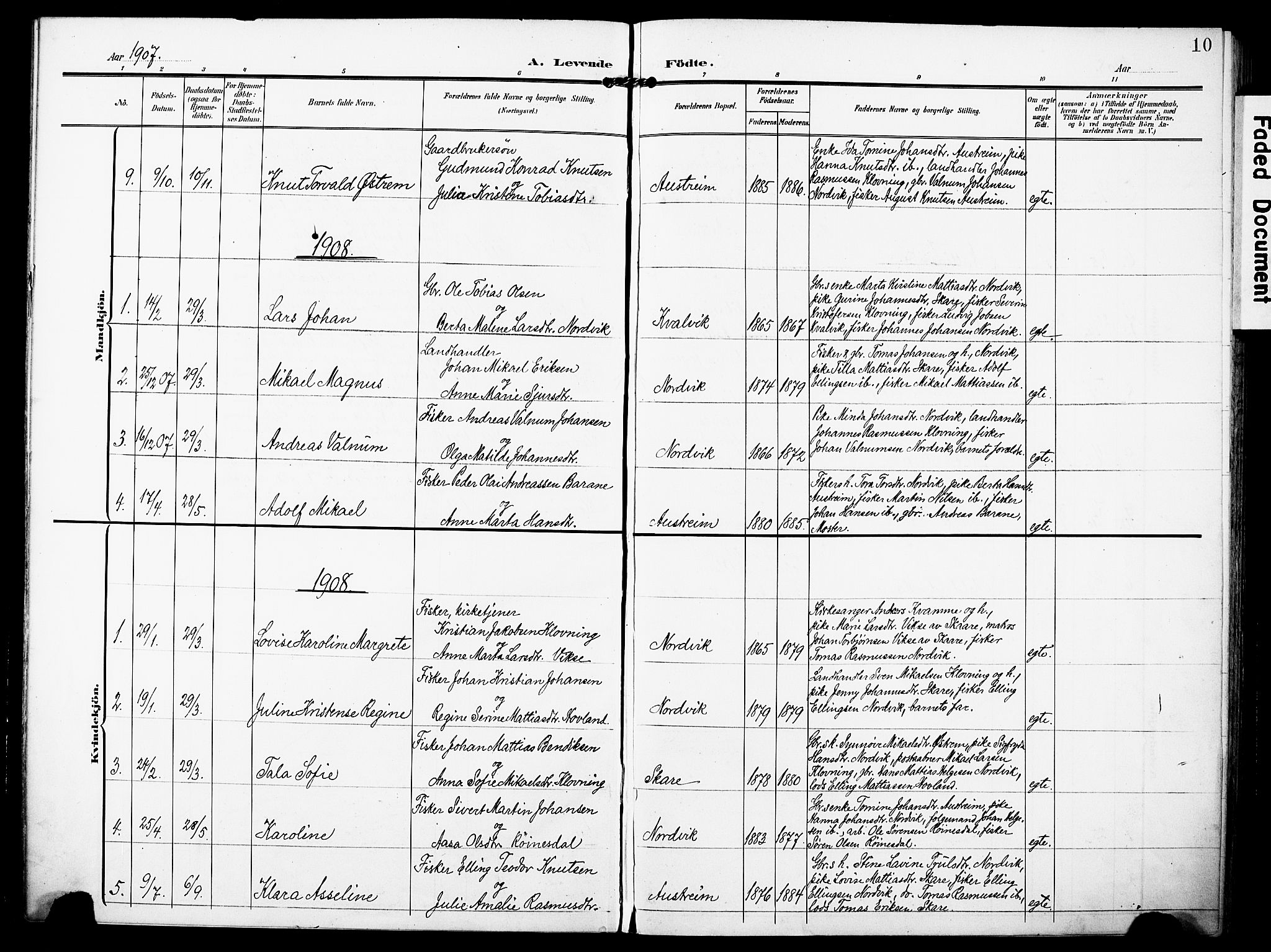 Torvastad sokneprestkontor, AV/SAST-A -101857/H/Ha/Haa/L0018: Ministerialbok nr. A 17, 1903-1925, s. 10