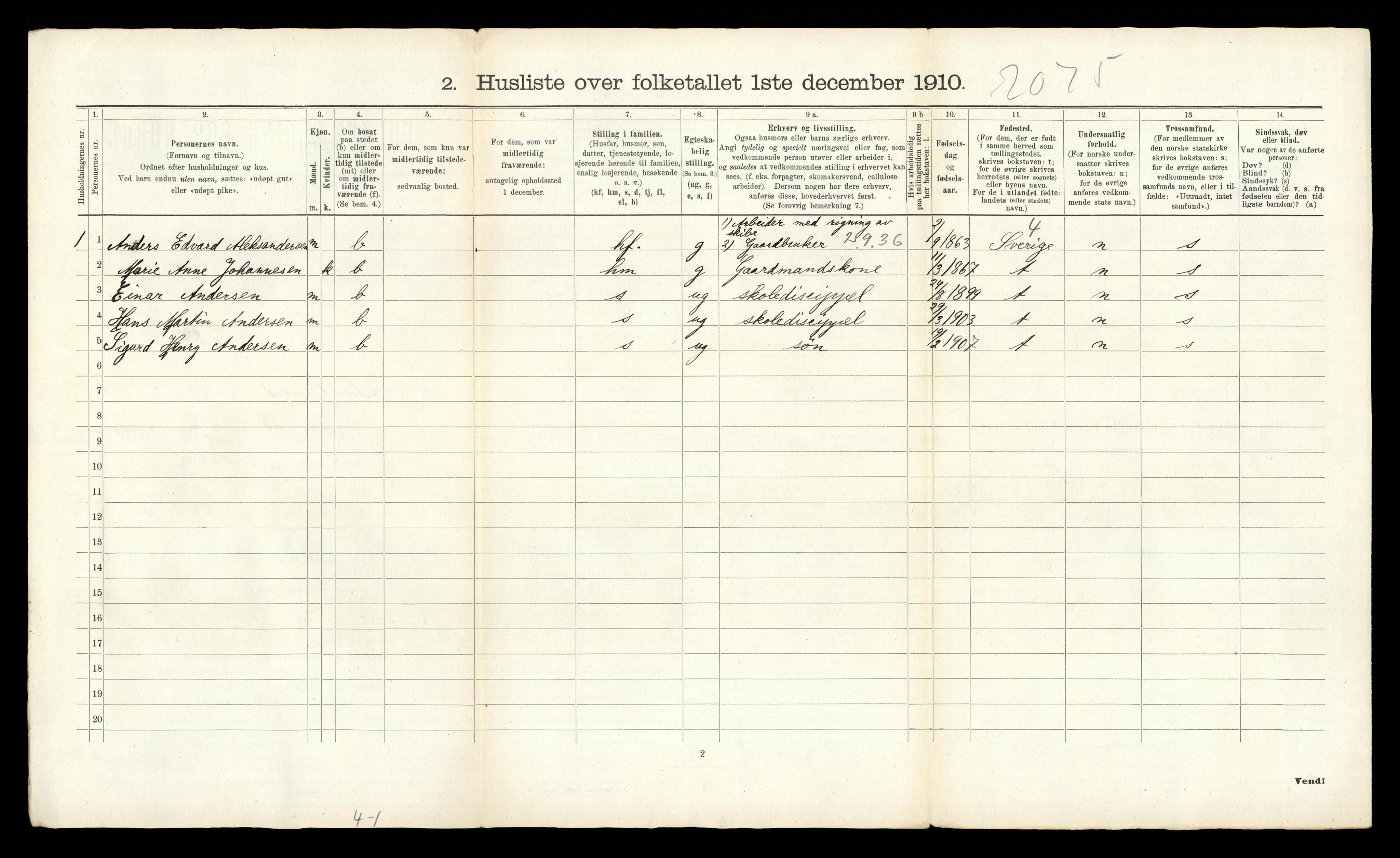 RA, Folketelling 1910 for 0724 Sandeherred herred, 1910, s. 78