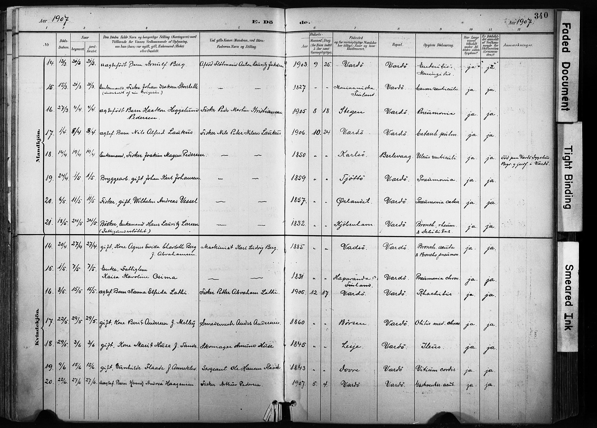 Vardø sokneprestkontor, AV/SATØ-S-1332/H/Ha/L0010kirke: Ministerialbok nr. 10, 1895-1907, s. 340