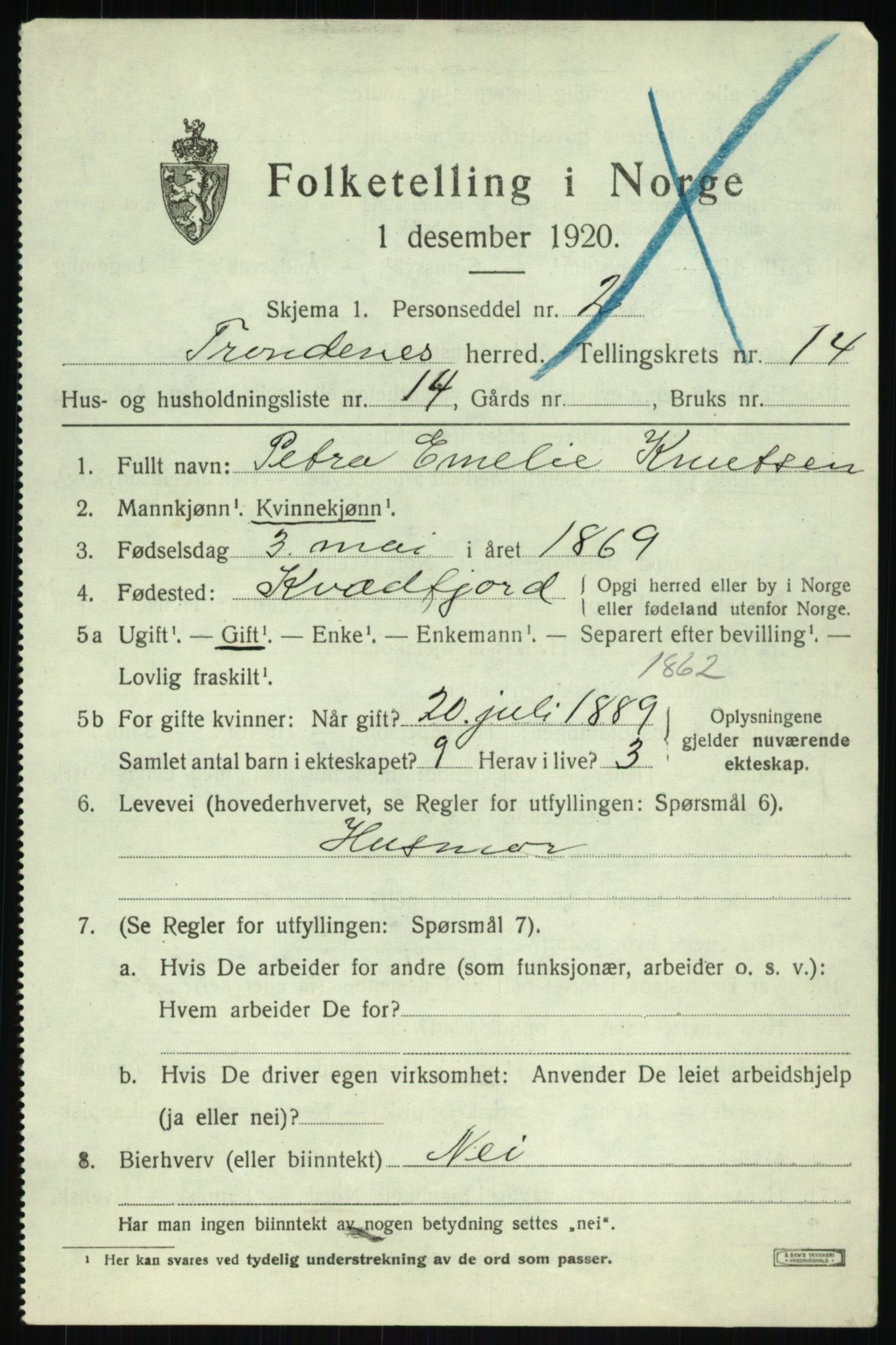 SATØ, Folketelling 1920 for 1914 Trondenes herred, 1920, s. 10133