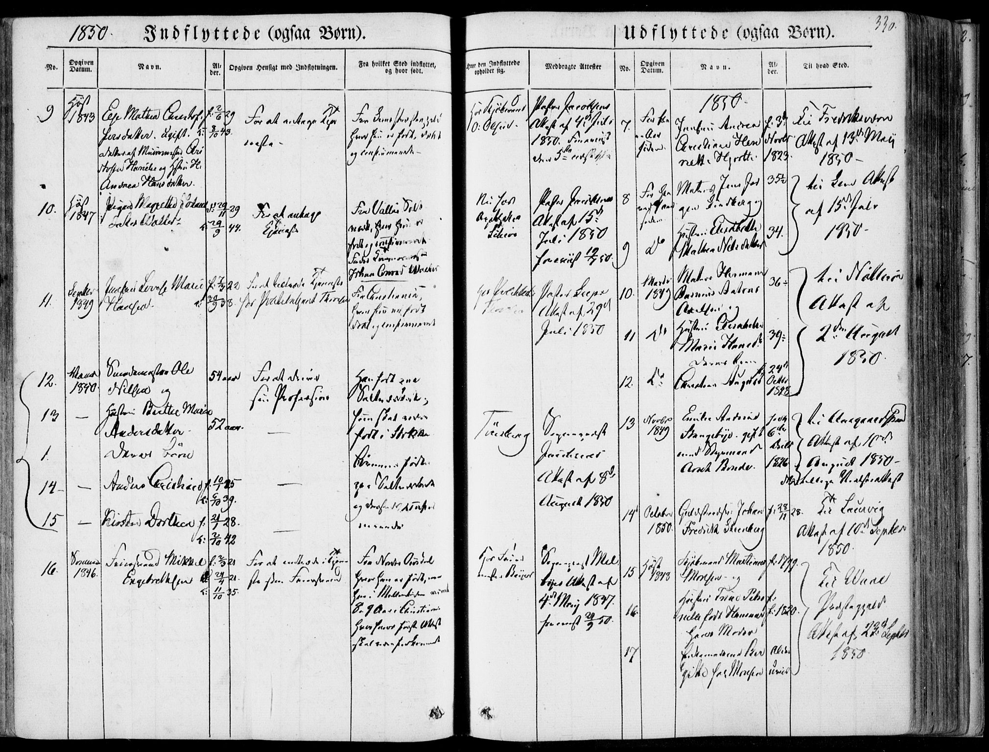 Tønsberg kirkebøker, AV/SAKO-A-330/F/Fa/L0007: Ministerialbok nr. I 7, 1845-1854, s. 330