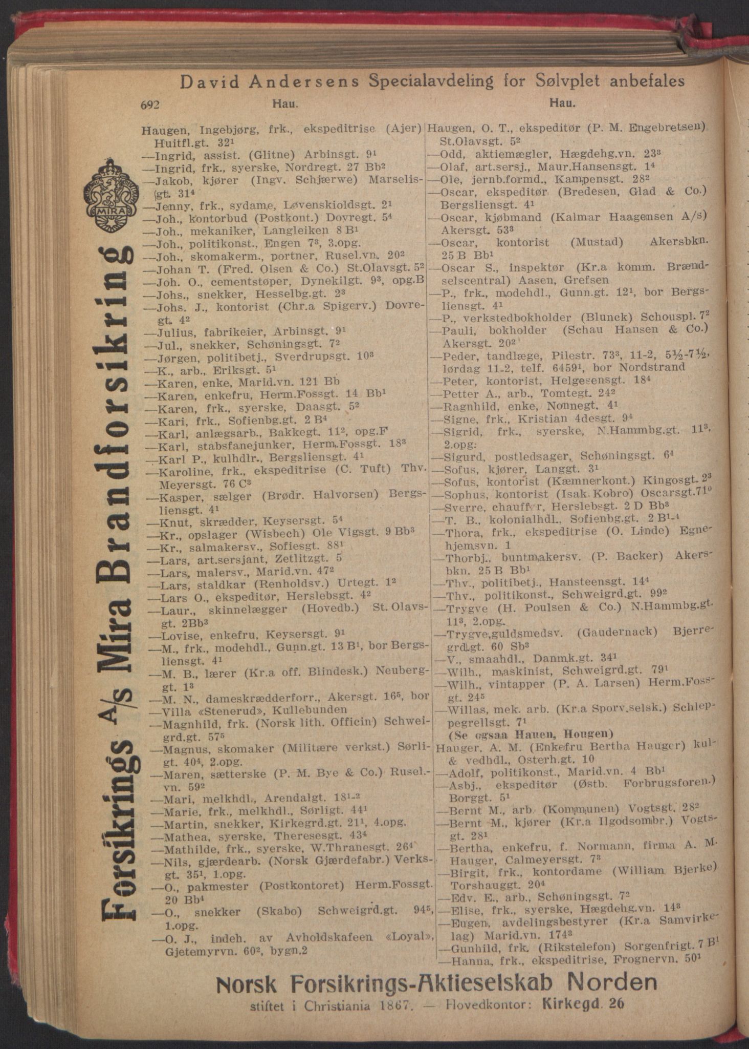 Kristiania/Oslo adressebok, PUBL/-, 1918, s. 717