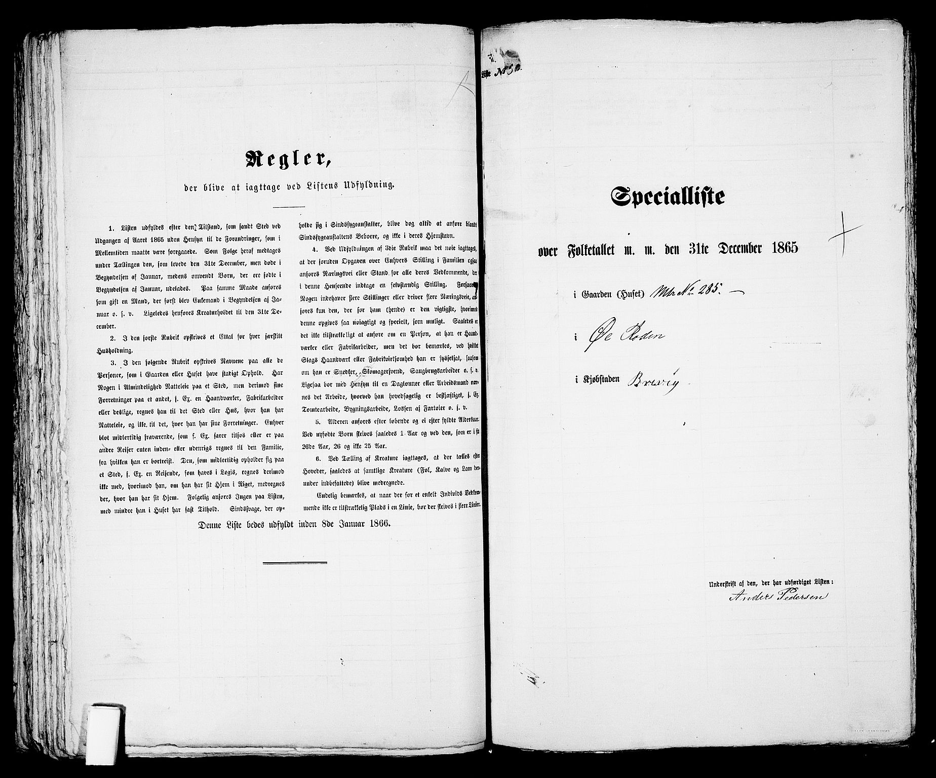 RA, Folketelling 1865 for 0804P Brevik prestegjeld, 1865, s. 108