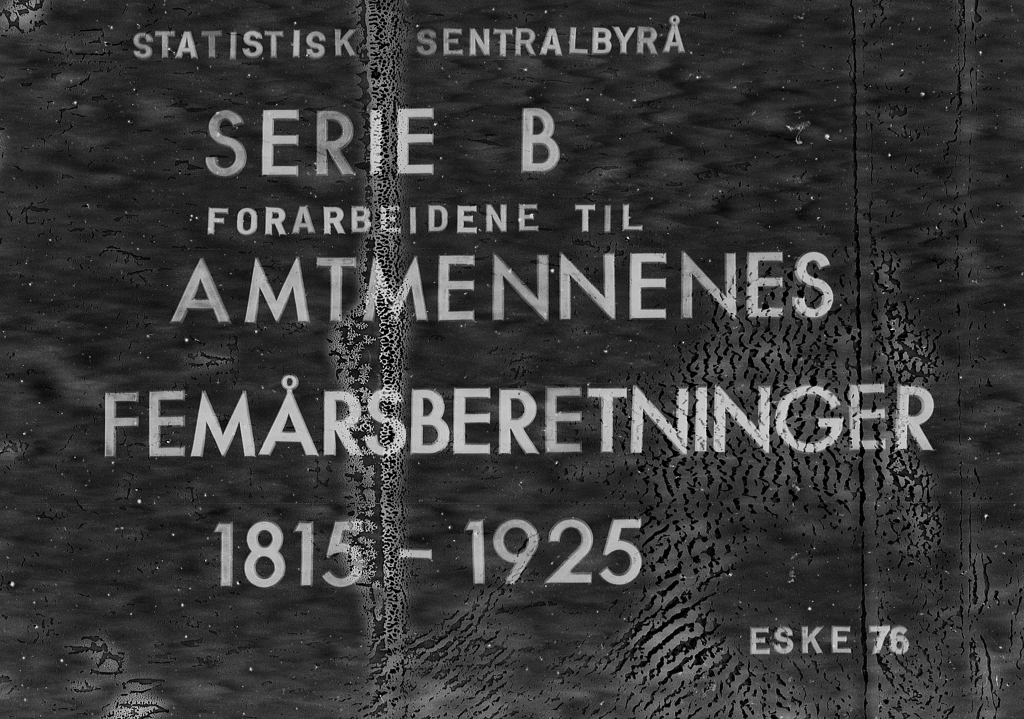 Statistisk sentralbyrå, Næringsøkonomiske emner, Generelt - Amtmennenes femårsberetninger, RA/S-2233/F/Fa/L0076: --, 1890, s. 1